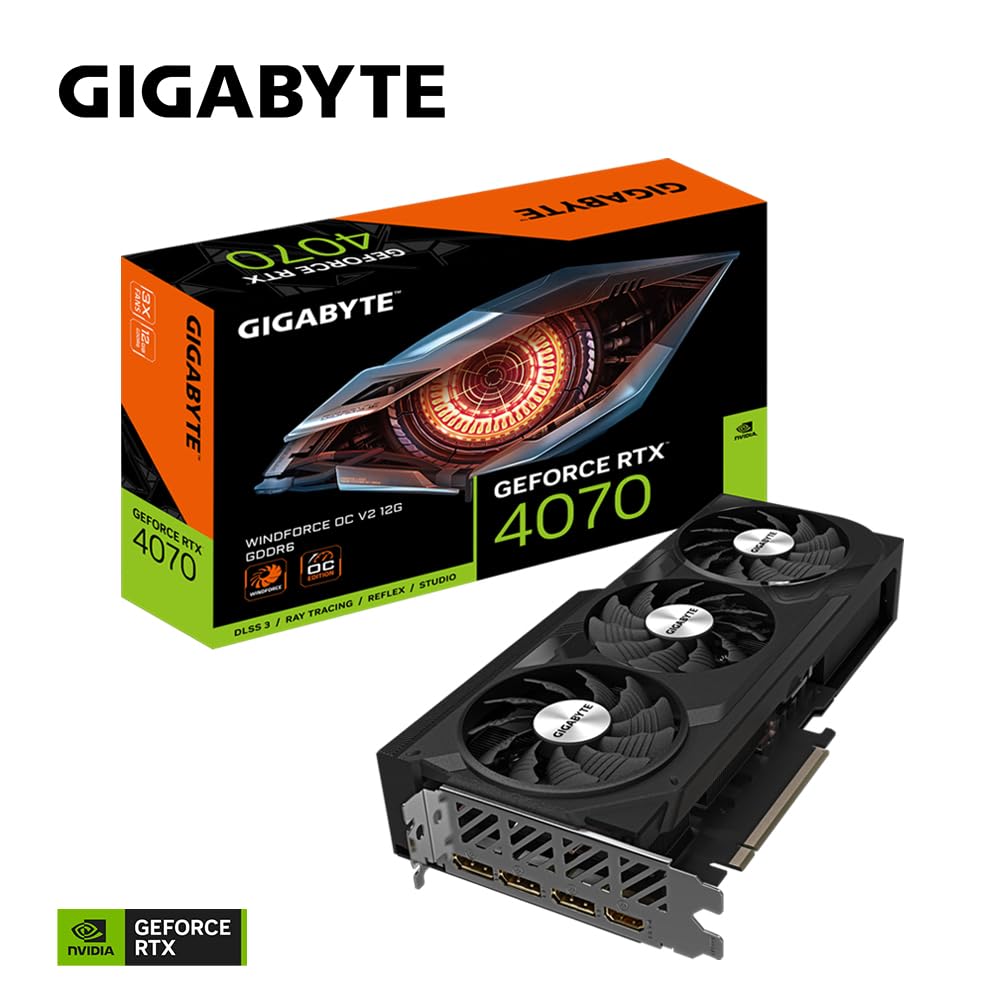 Gigabyte RTX 4070 Windforce OC V2 12G scheda video 12GB DLSS 3