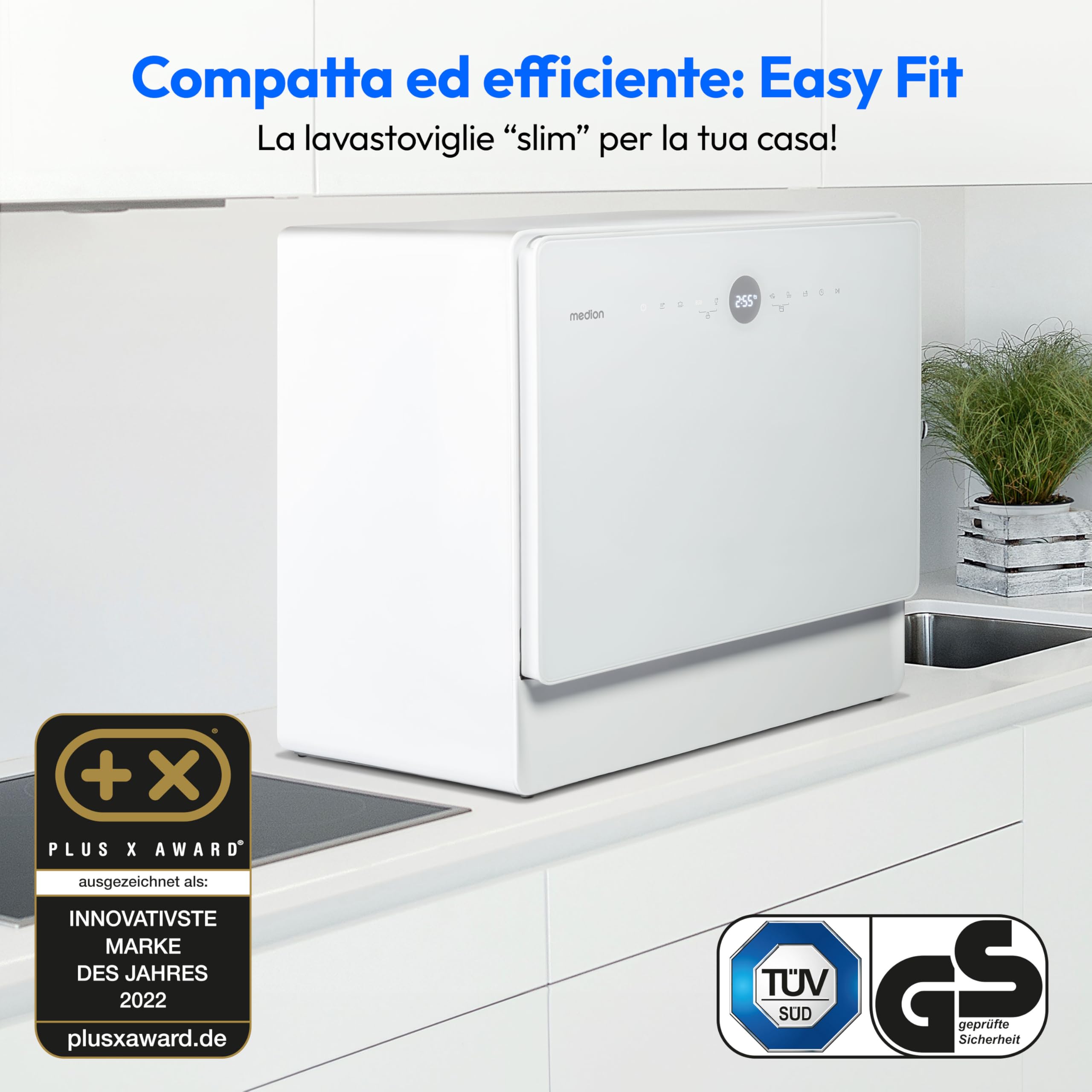 Medion Life DWT50 mini lavastoviglie da tavolo 5 coperti 7 programmi