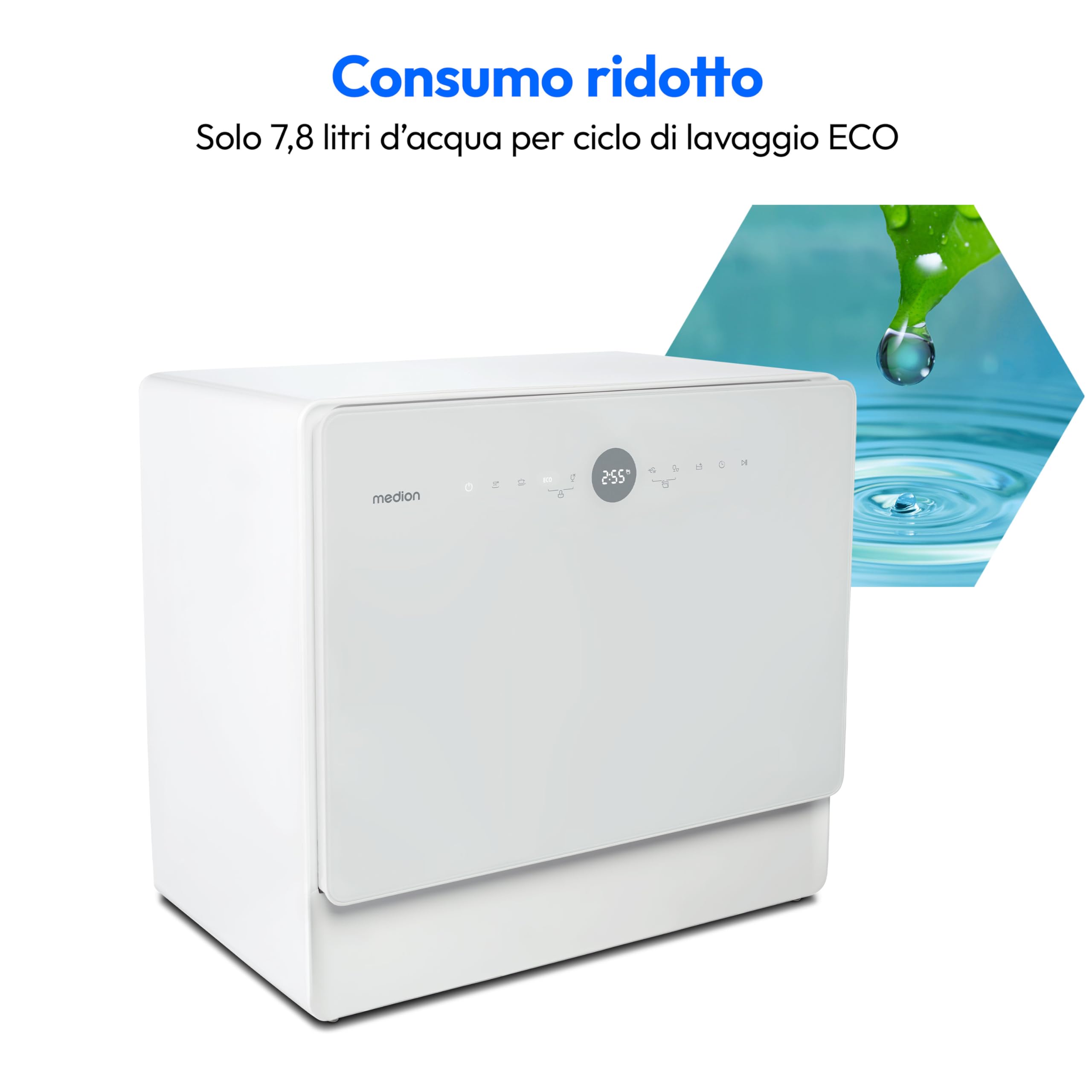 Medion Life DWT50 mini lavastoviglie da tavolo 5 coperti 7 programmi