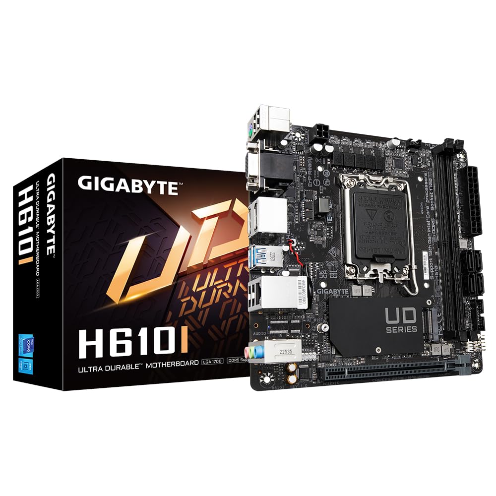 GIGABYTE H610I scheda madre DDR5 LGA1700 PCIe M.2