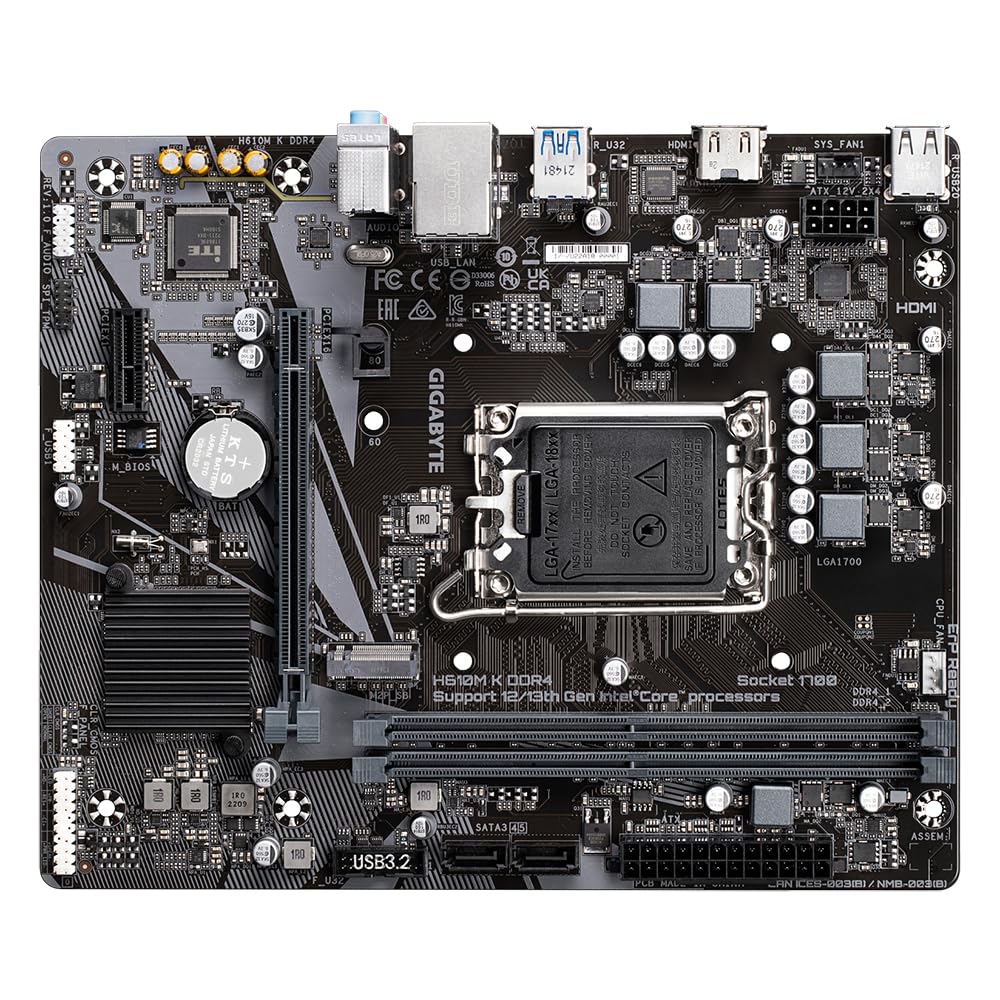 Gigabyte H610M K DDR4 scheda madre micro-ATX LGA1700