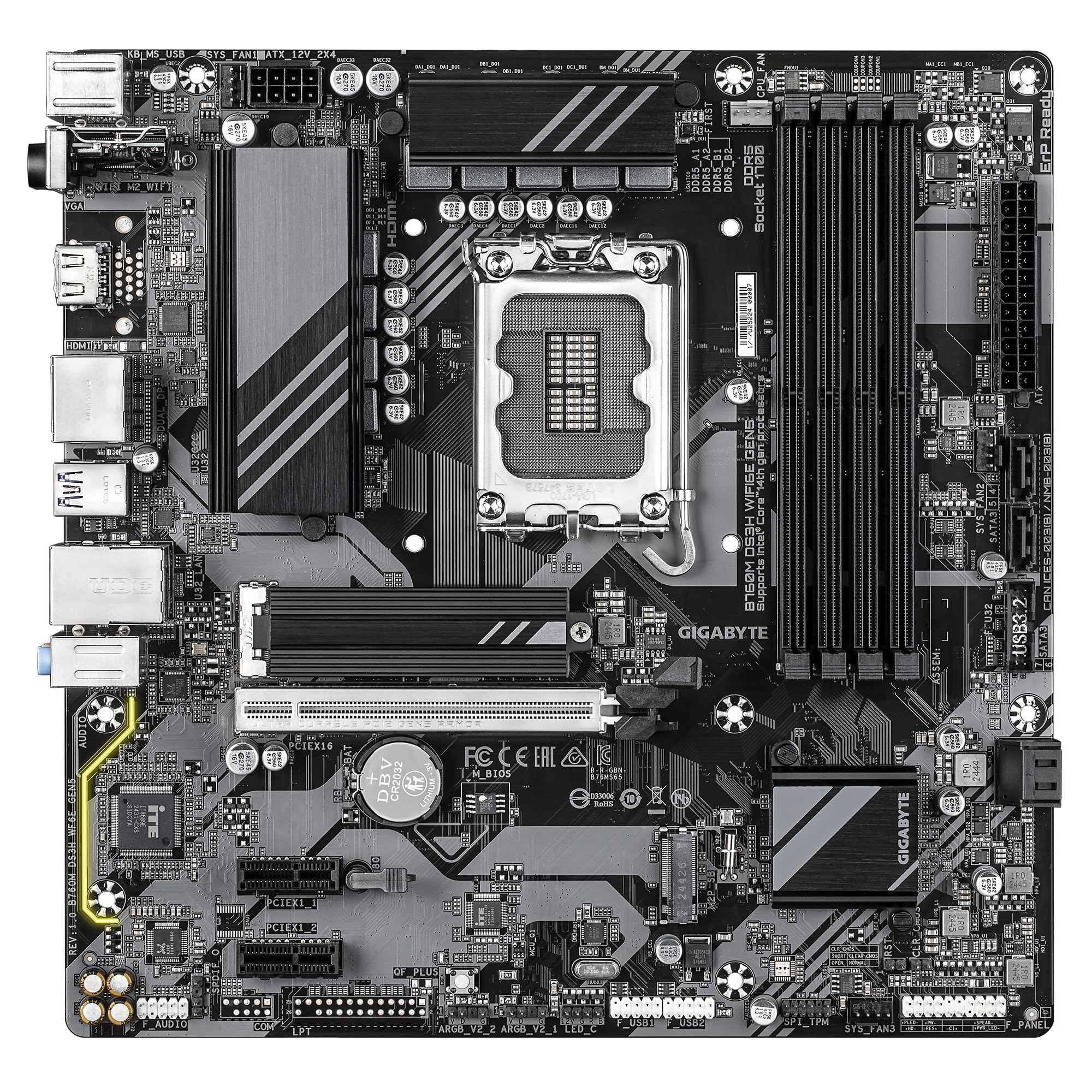 GIGABYTE B760M DS3H WIFI6E GEN5 scheda madre DDR5