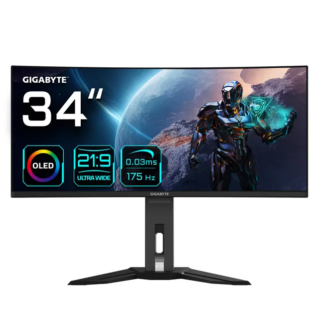GIGABYTE MO34WQC monitor curvo 34" OLED WQHD 175Hz