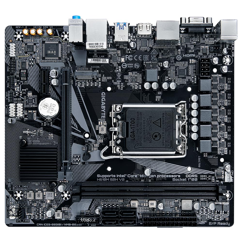 GIGABYTE H610M S2H V2 scheda madre DDR5 LGA1700