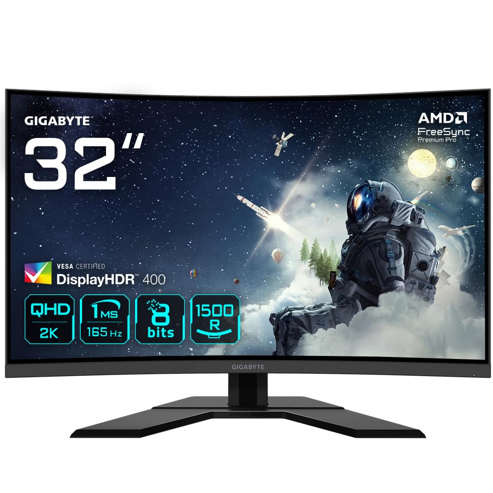 GIGABYTE G32QC A monitor curvo 31,5" QHD 165Hz HDR400