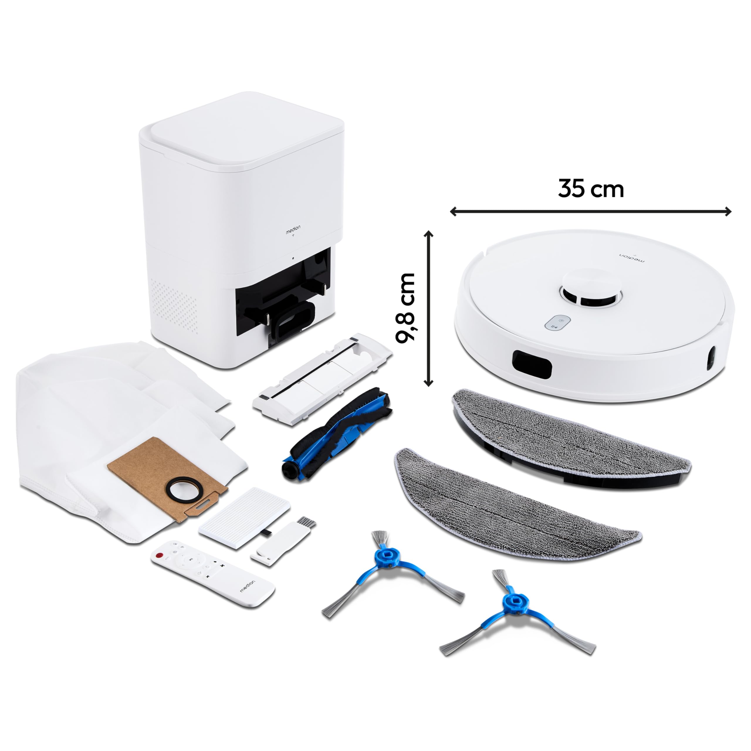Medion X41 SW+ robot aspirapolvere lavapavimenti con stazione