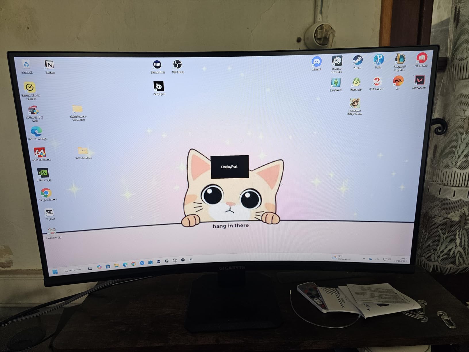 Gigabyte GS27FC Monitor Curvo 27" 180Hz 1ms