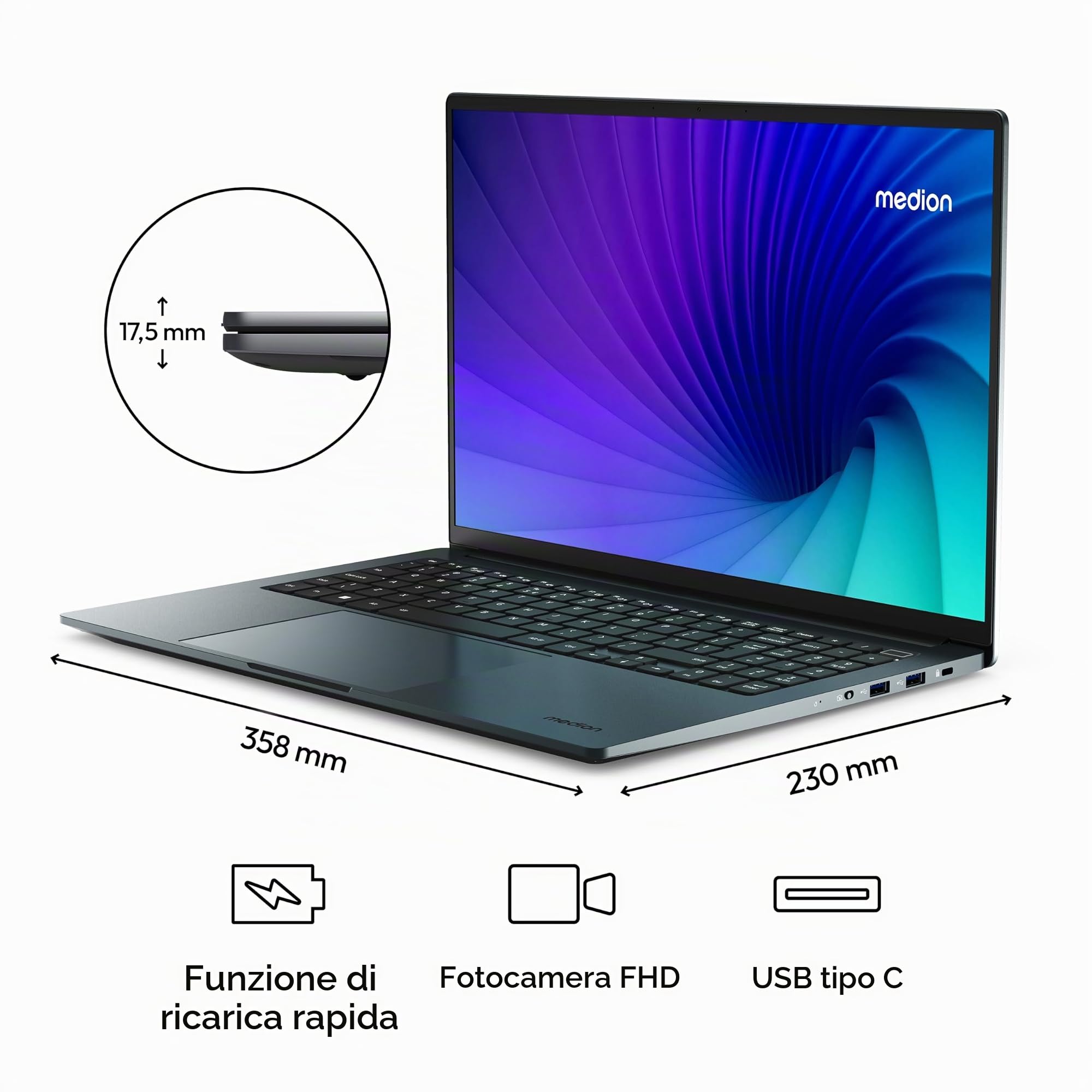 MEDION E15223 Notebook 15,6" 4GB 128GB Intel N100