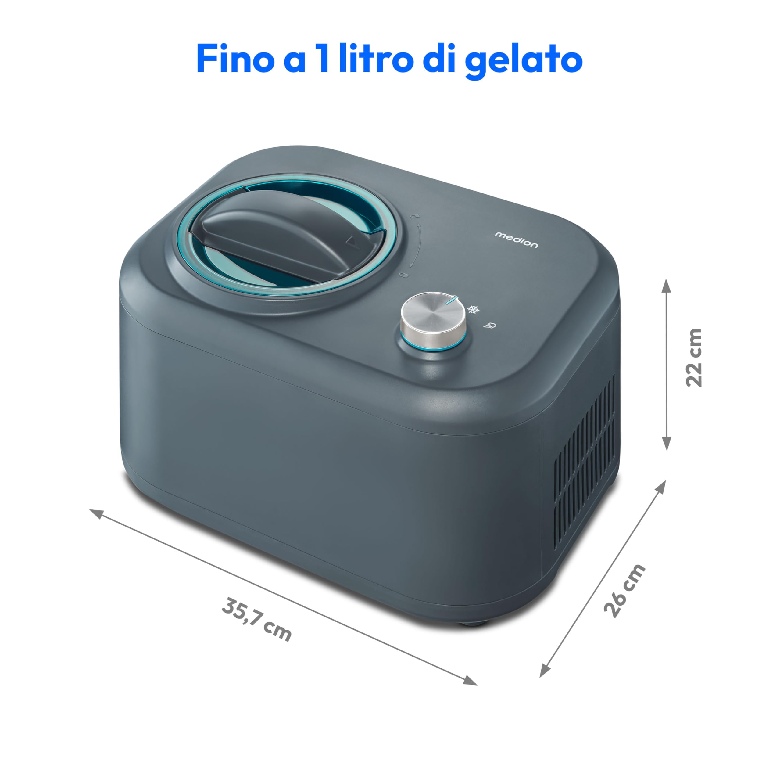 MEDION MD 10169 gelatiera con compressore 1 litro