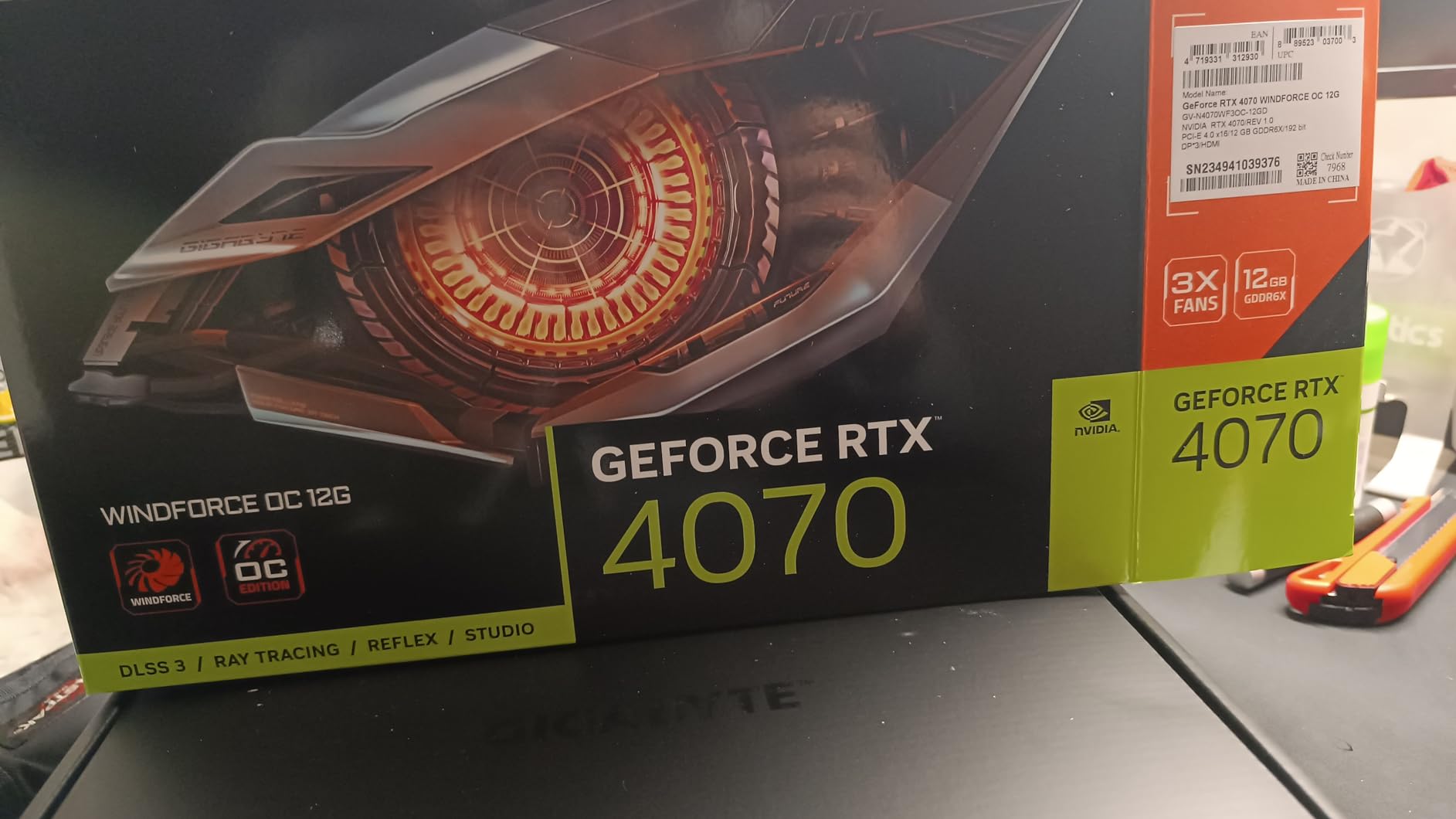 GIGABYTE WINDFORCE OC RTX 4070 scheda grafica 12GB GDDR6X