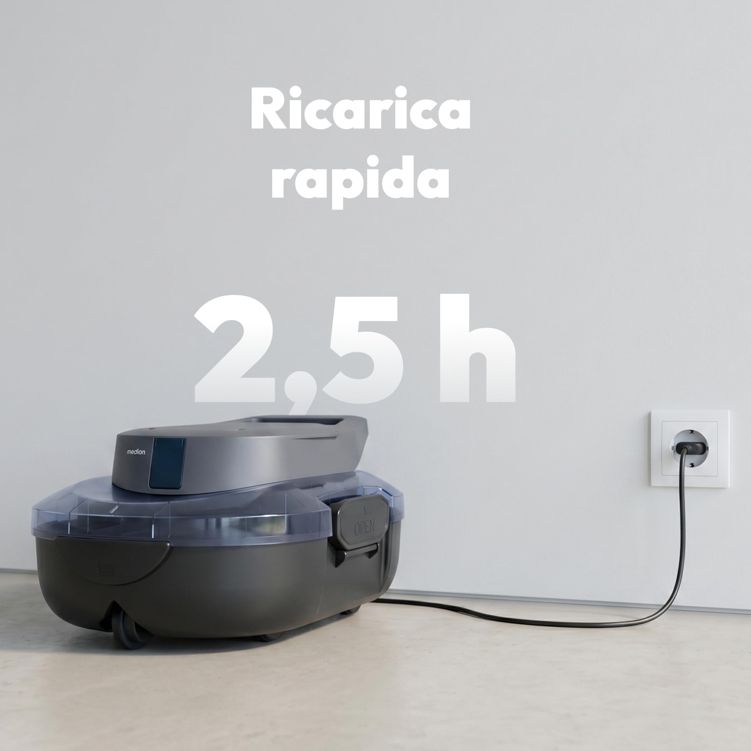 MEDION PR1 Robot Piscina Batteria 120 Min 80-100 mq