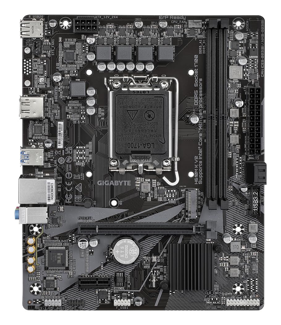 GIGABYTE H610M K V2 scheda madre DDR5 LGA1700