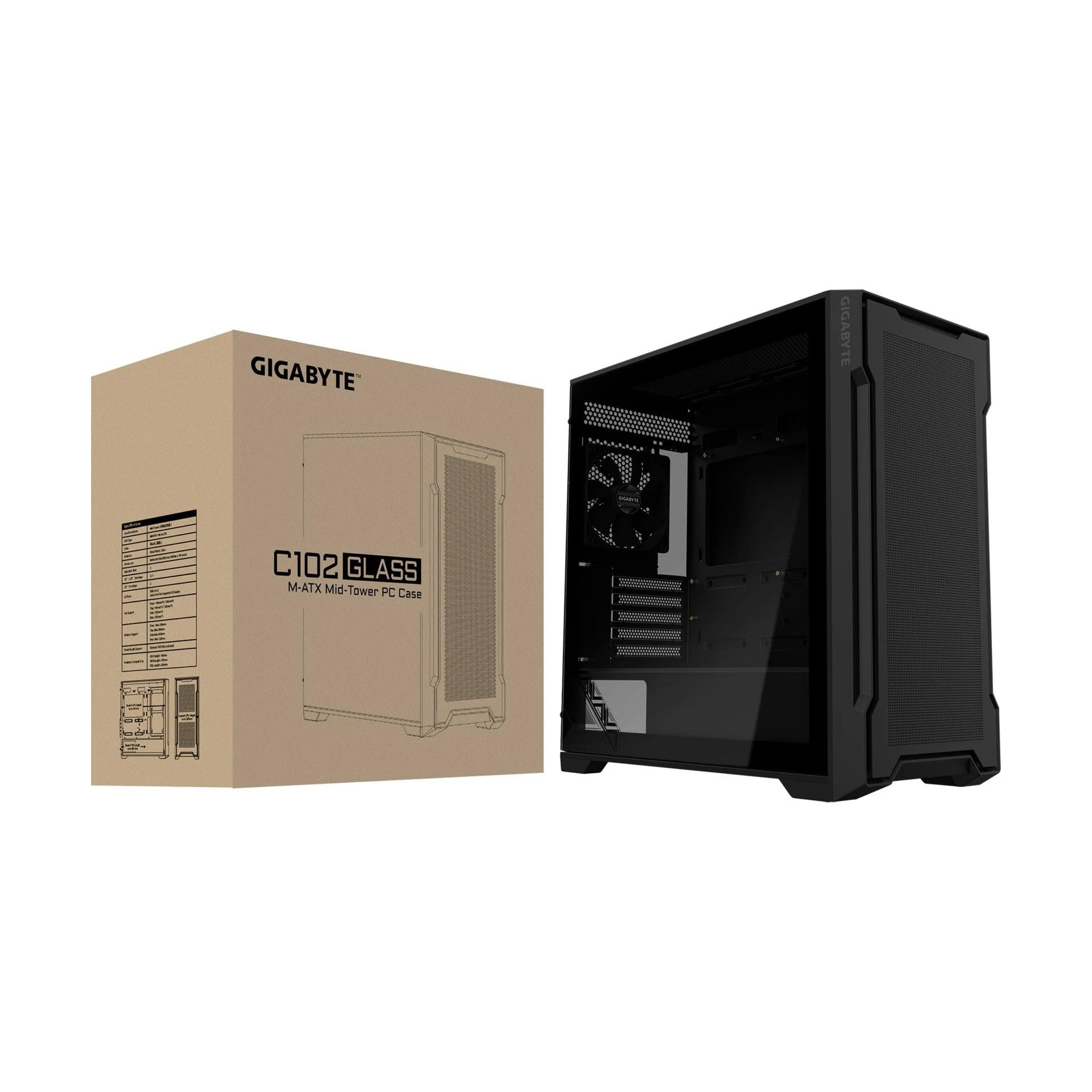 GIGABYTE C102 GLASS case PC Midi Tower nero vetro