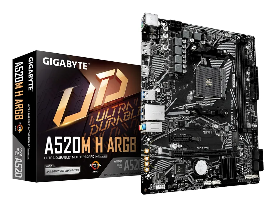GIGABYTE A520M H ARGB scheda madre AM4 DDR4