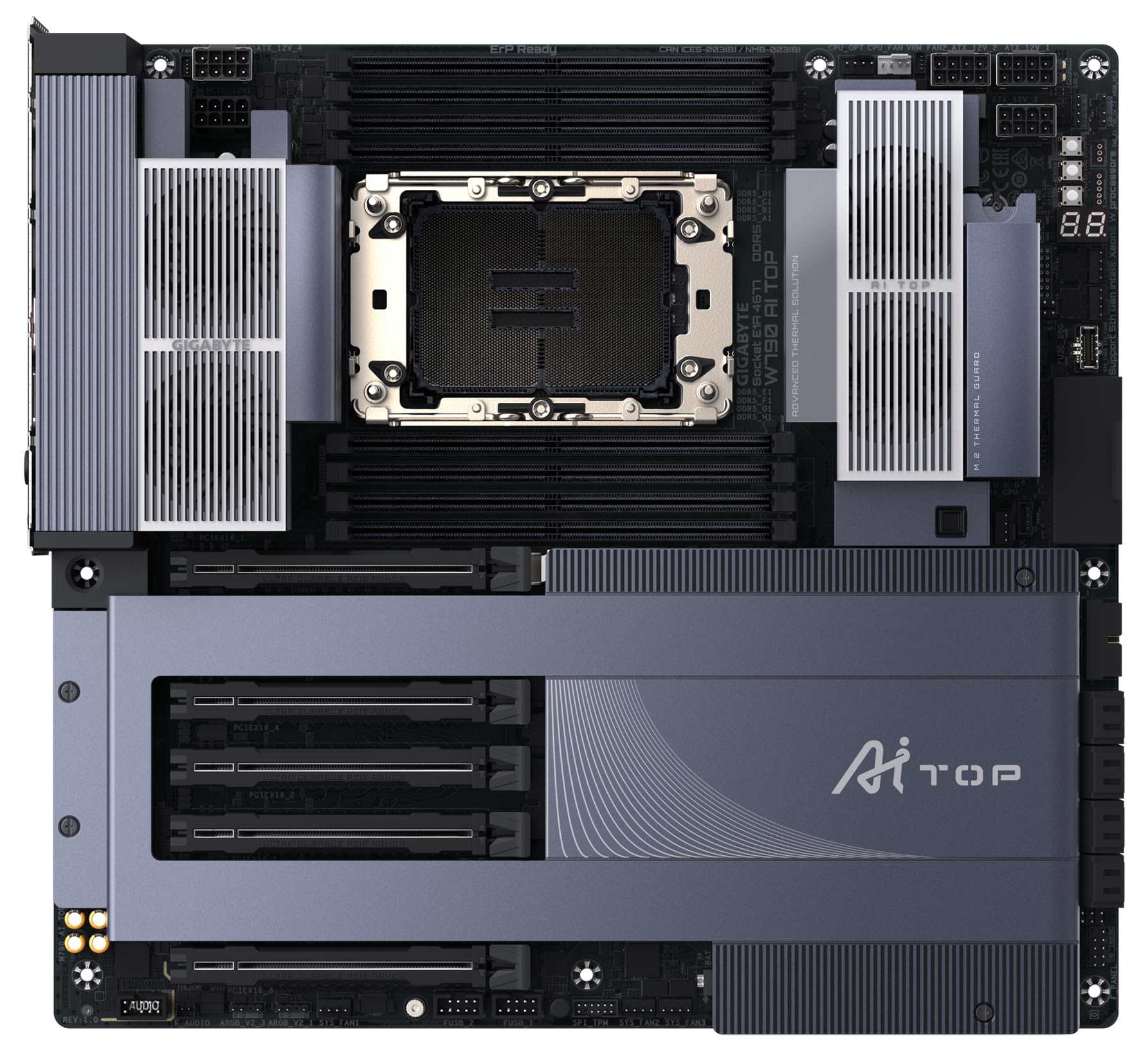 GIGABYTE AI TOP W790 scheda madre Xeon DDR5 Wi-Fi 7