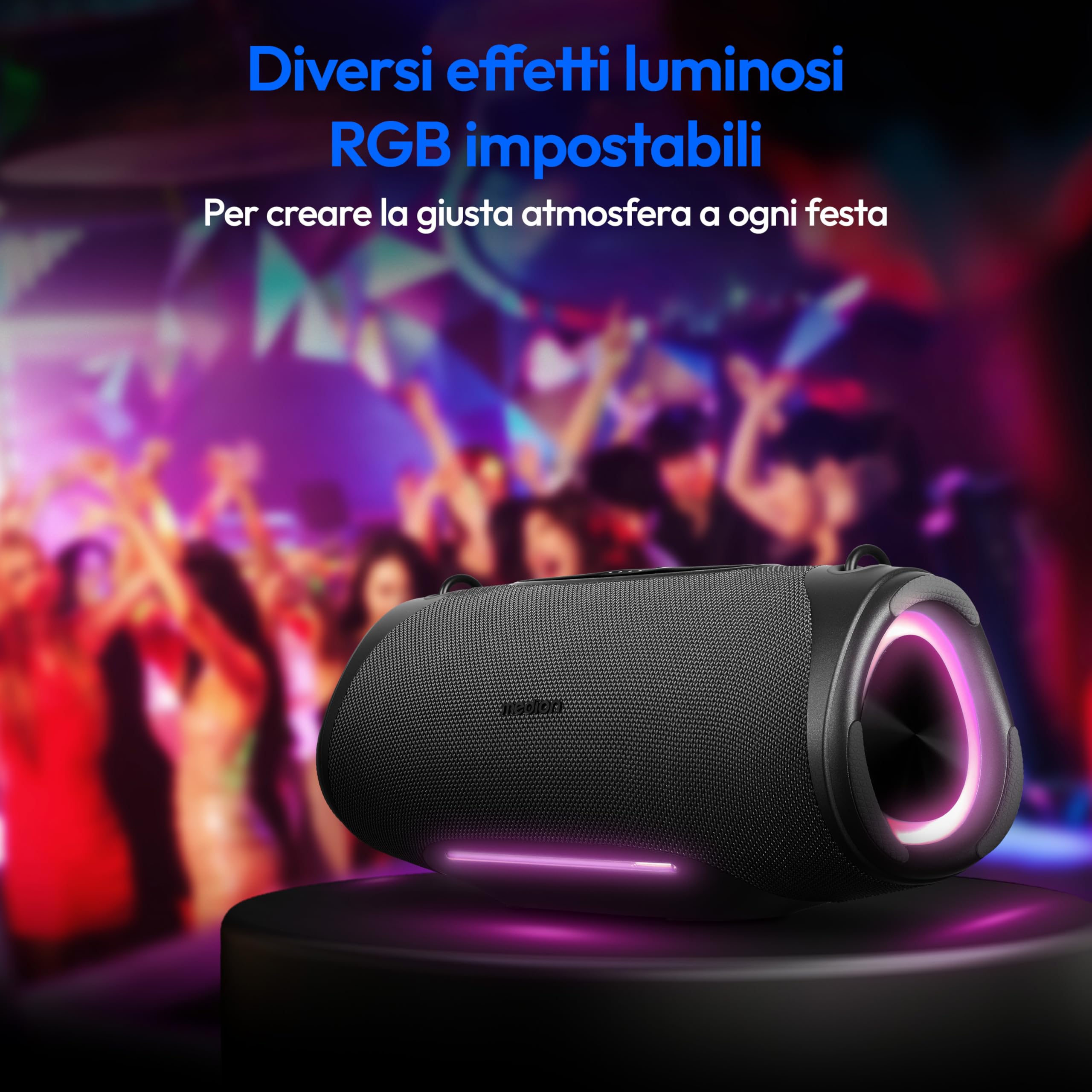 Medion Life P61762 altoparlante Bluetooth antracite IPX7 50W