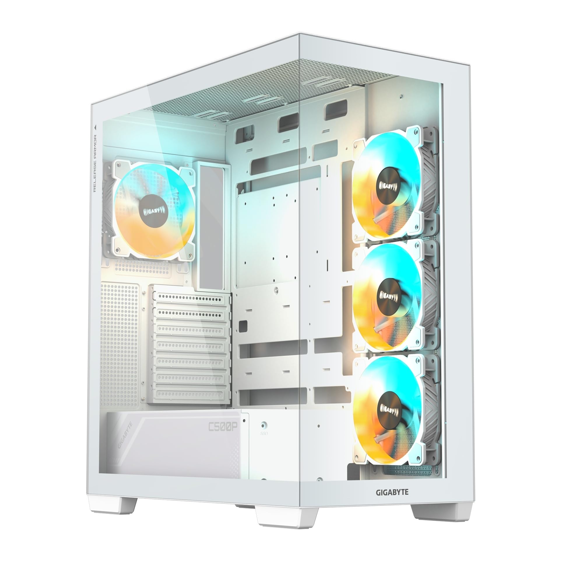 GIGABYTE C500 Panoramic Stealth case ATX vetro nero