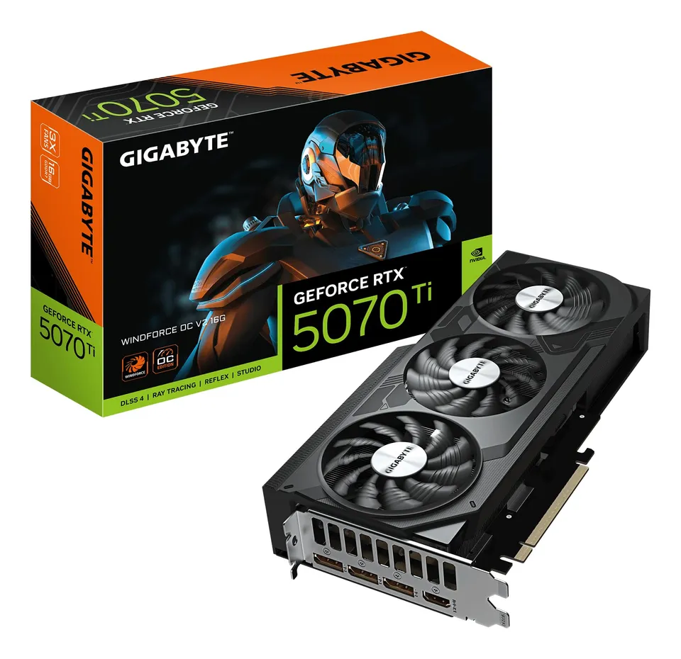 GIGABYTE RTX 5070 Ti WINDFORCE OC V2 16G scheda video 16GB