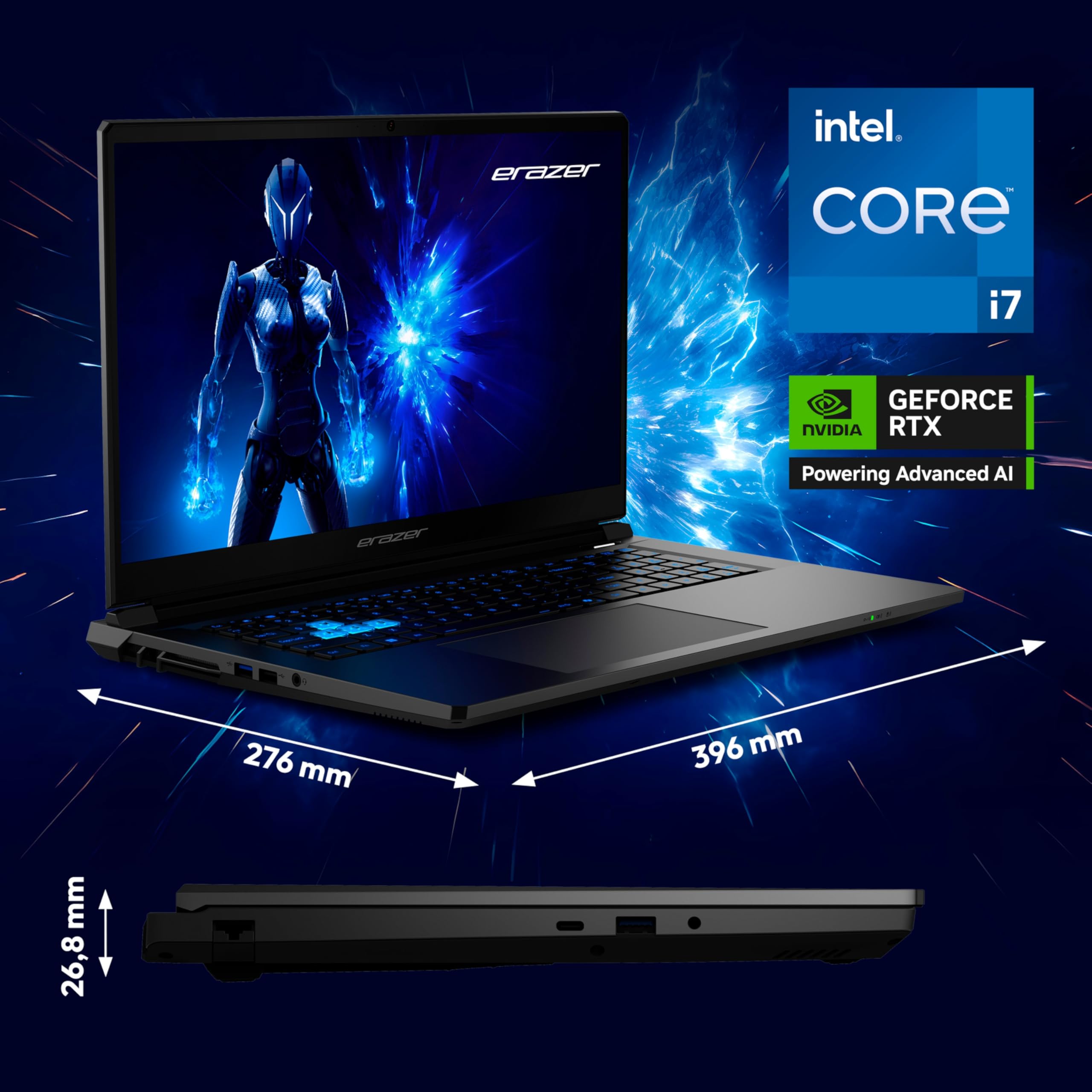 ERAZER Defender 17 P1 Notebook Gaming 17,3" RTX 5060