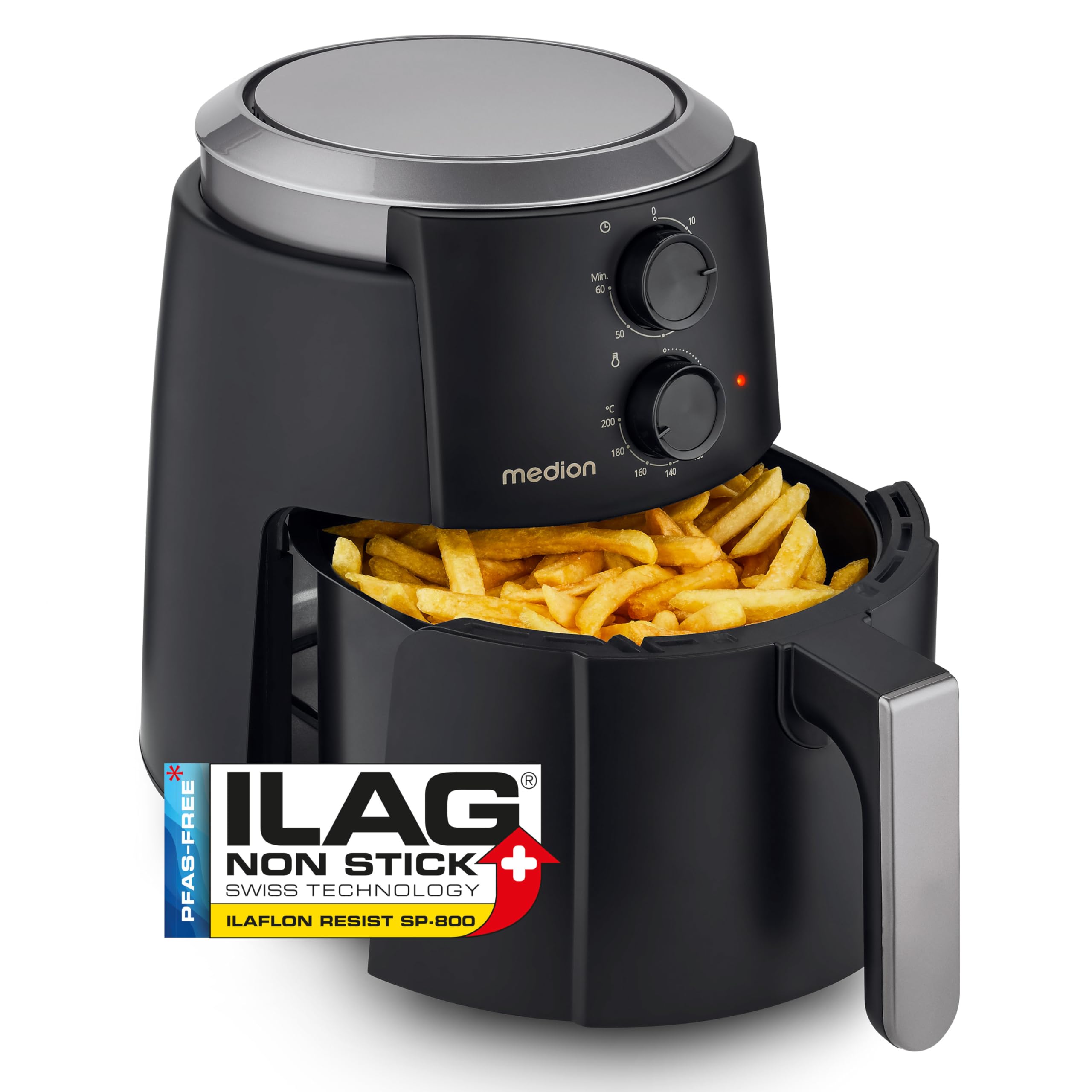 MEDION LIFE P30 L MD13020 friggitrice ad aria 4,7 litri nera senza olio