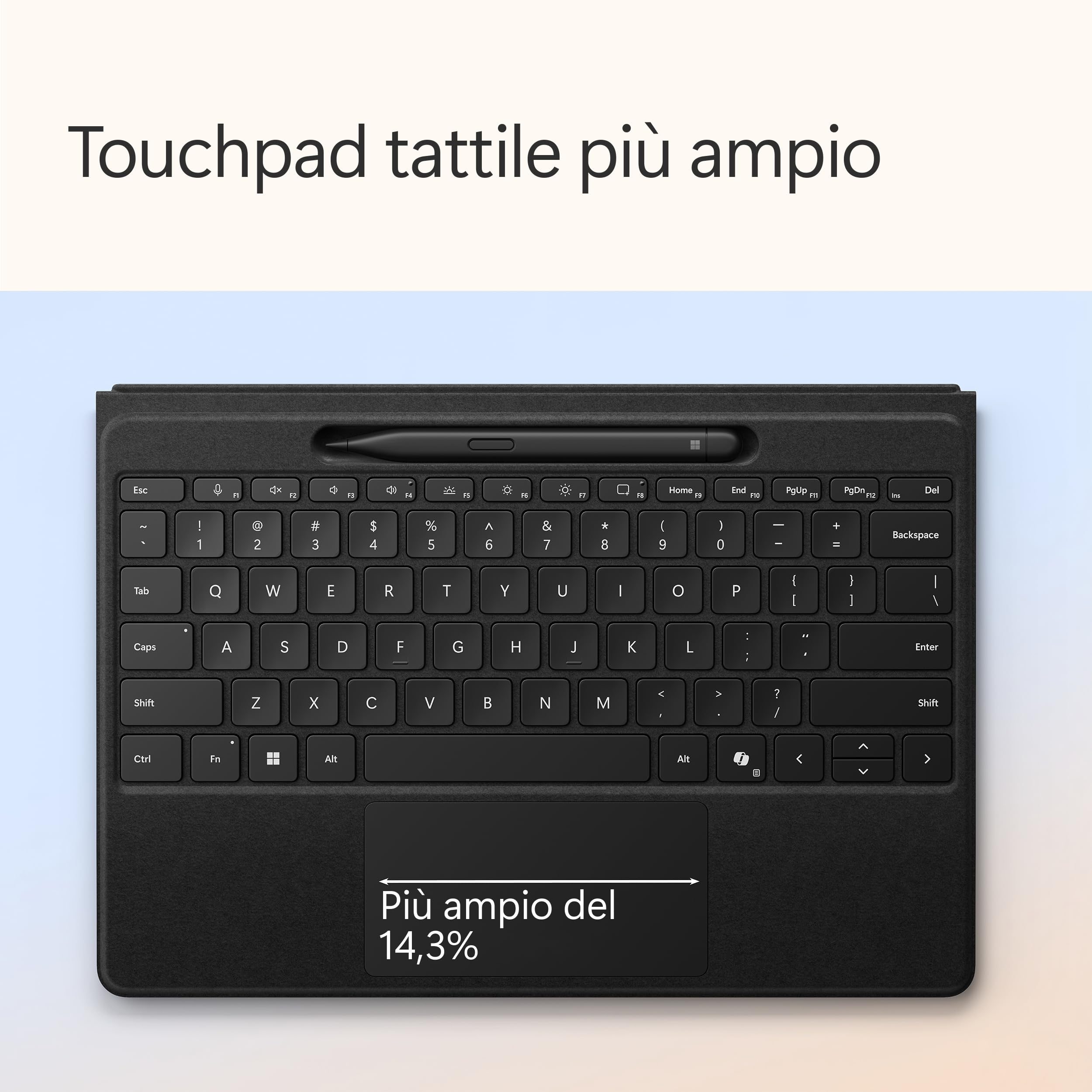 Microsoft Surface Pro Flex Keyboard tastiera con Slim Pen nera