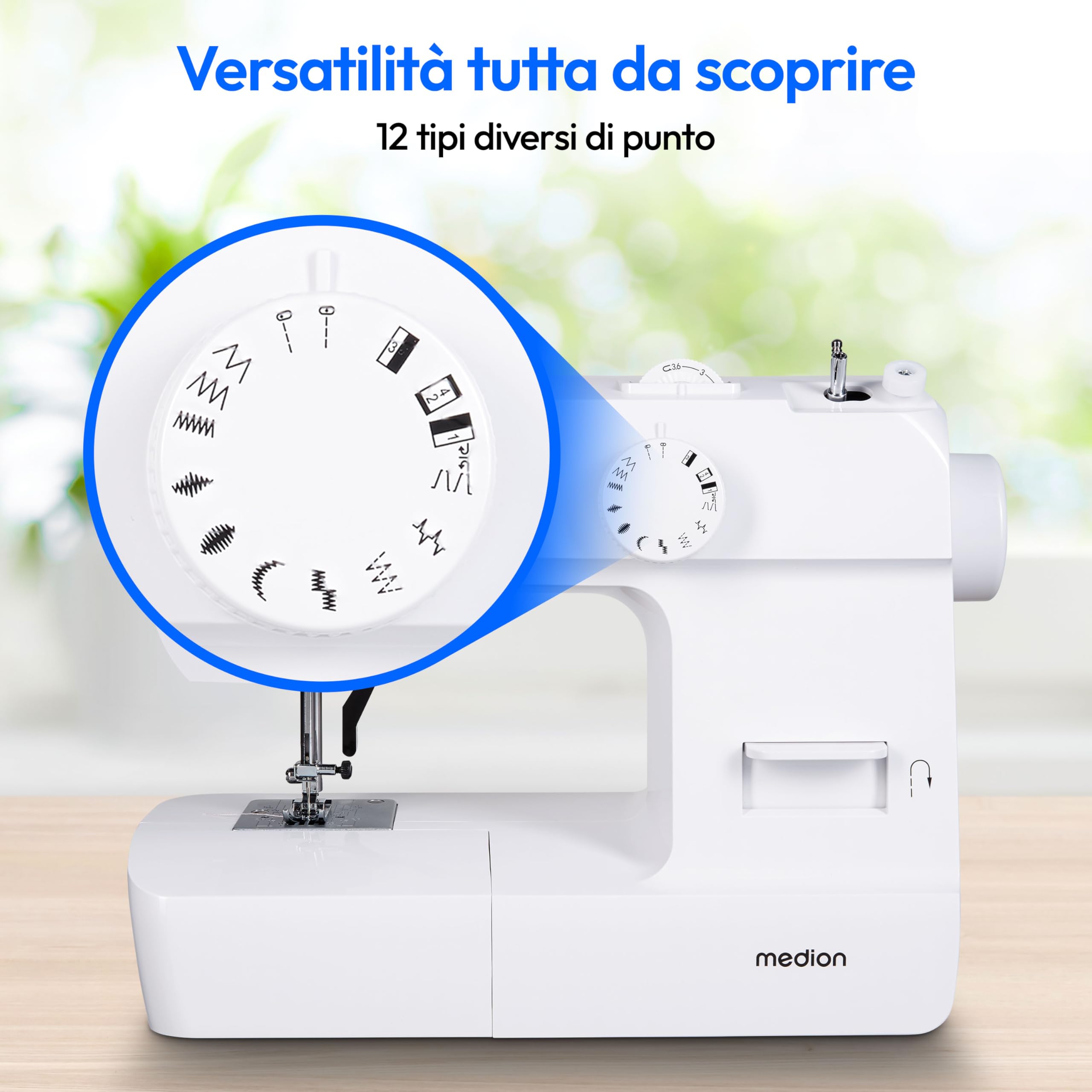 MEDION LIFE SM70 macchina da cucire bianca 12 punti
