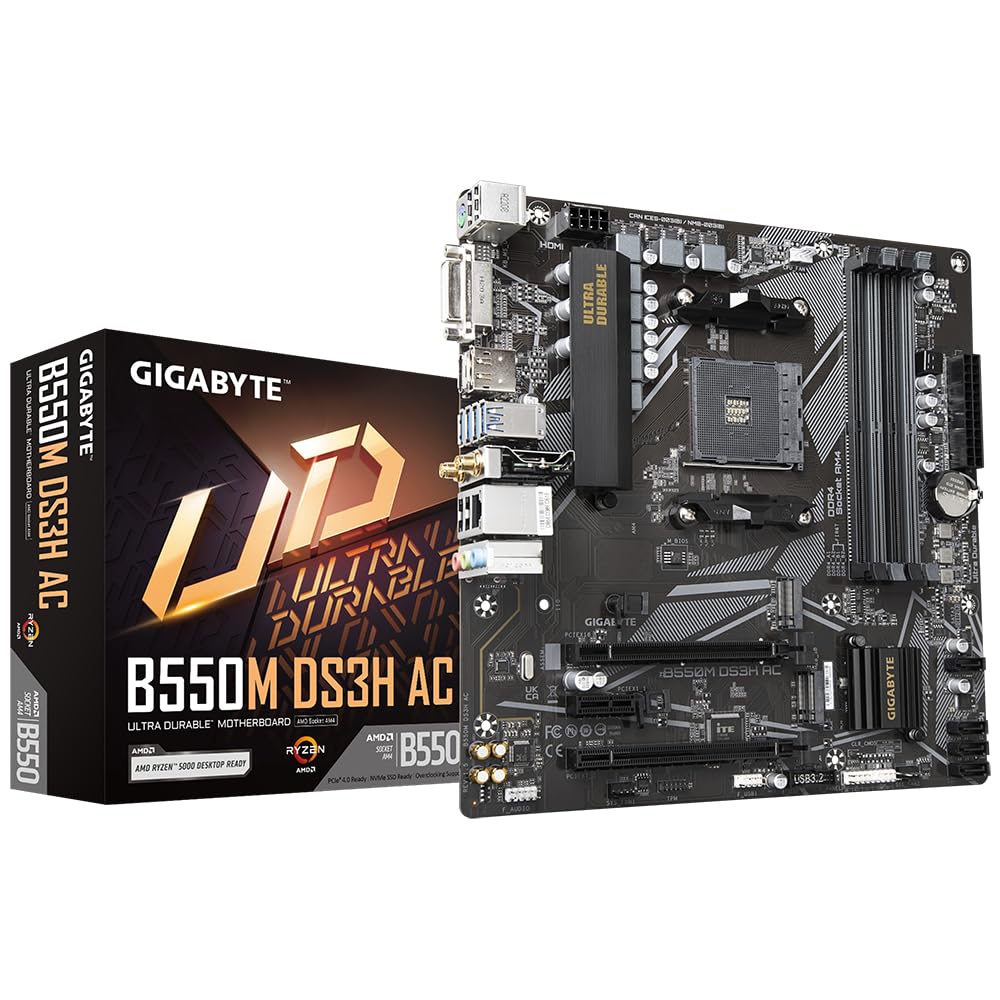 Gigabyte B550M DS3H scheda madre AM4 micro ATX