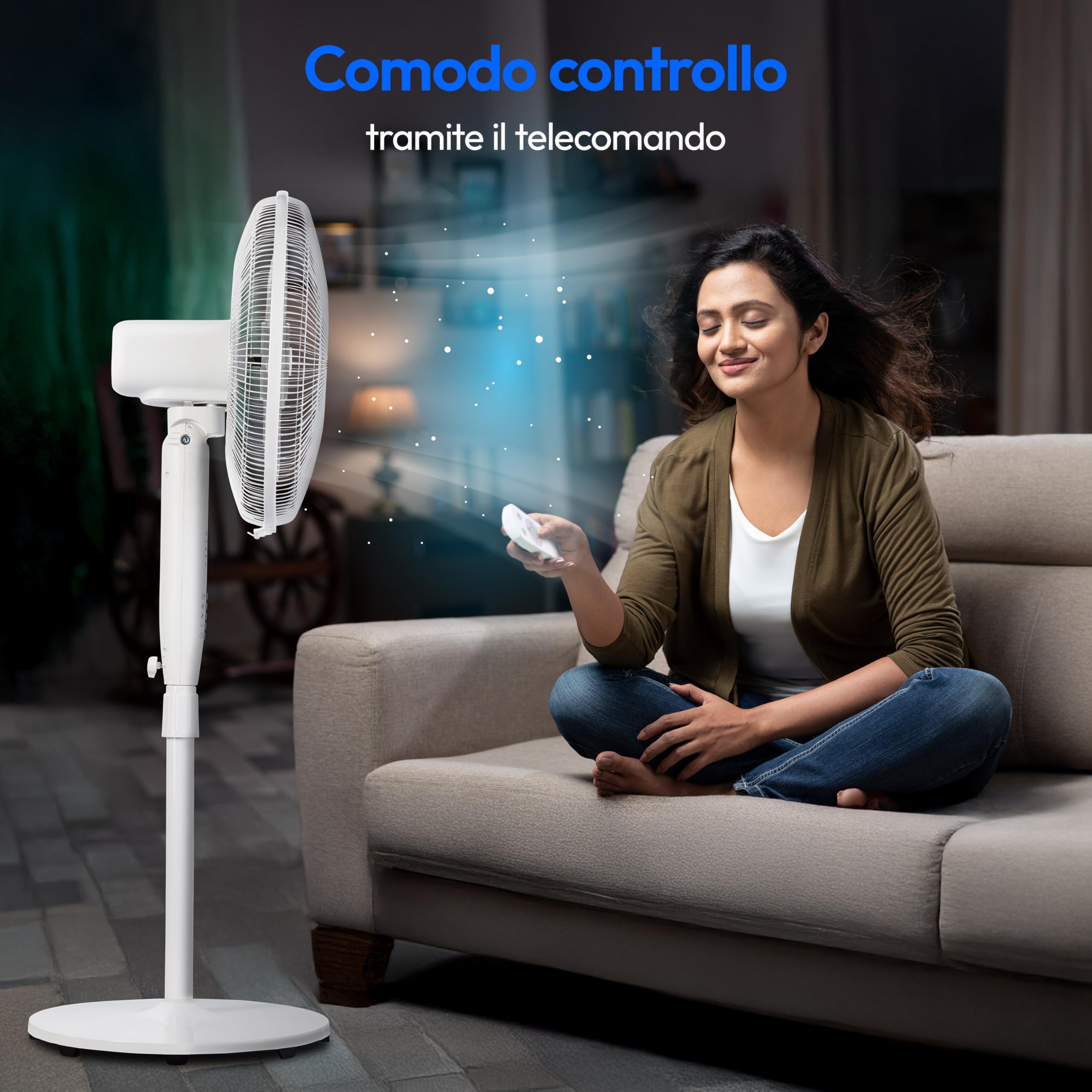 MEDION P21 SF ventilatore a piantana nero 130 cm telecomando
