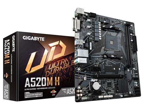 GIGABYTE A520M H scheda madre AM4 DDR4 M.2 Ryzen 5000