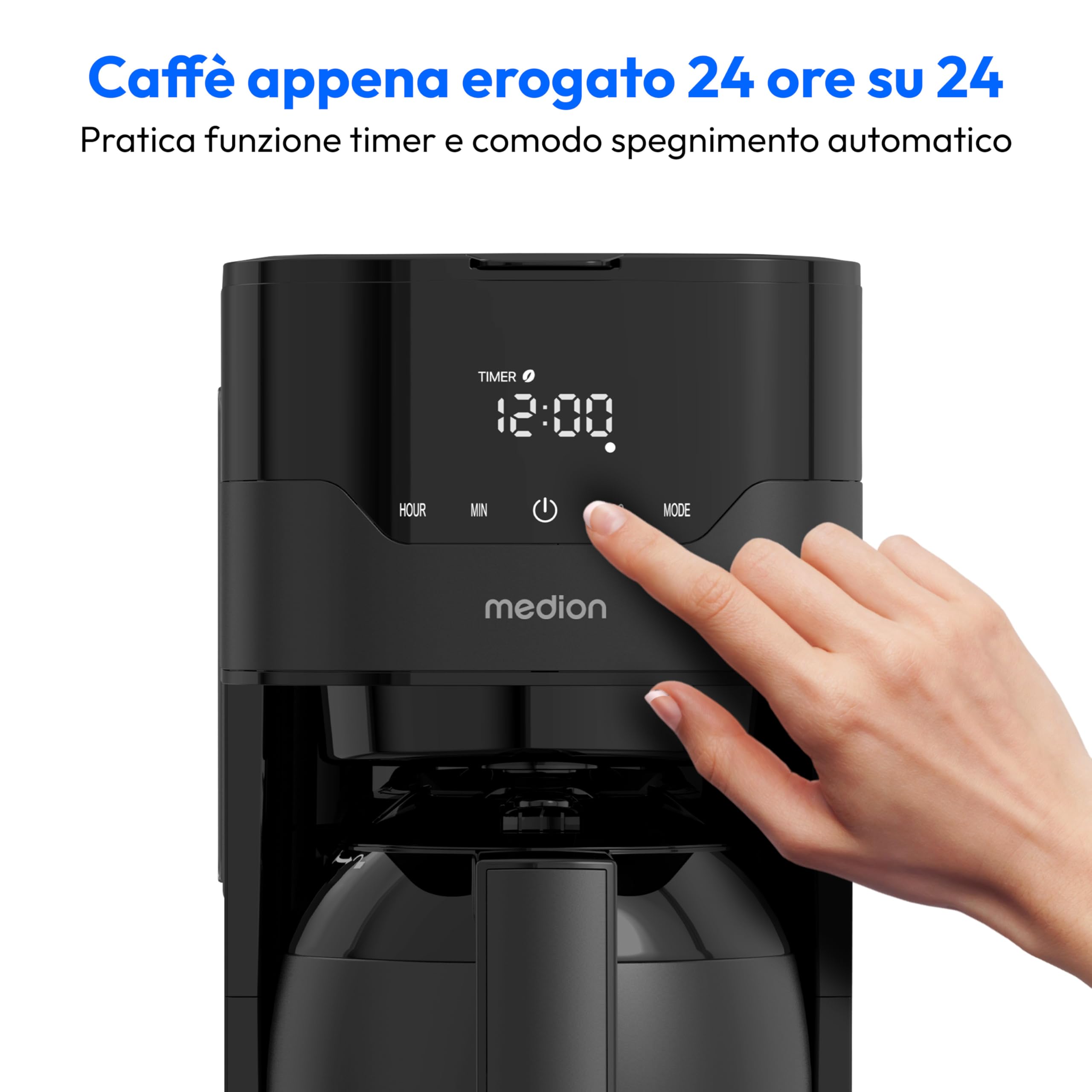MEDION MD18458 macchina caffè filtro nero 1,2 L termica