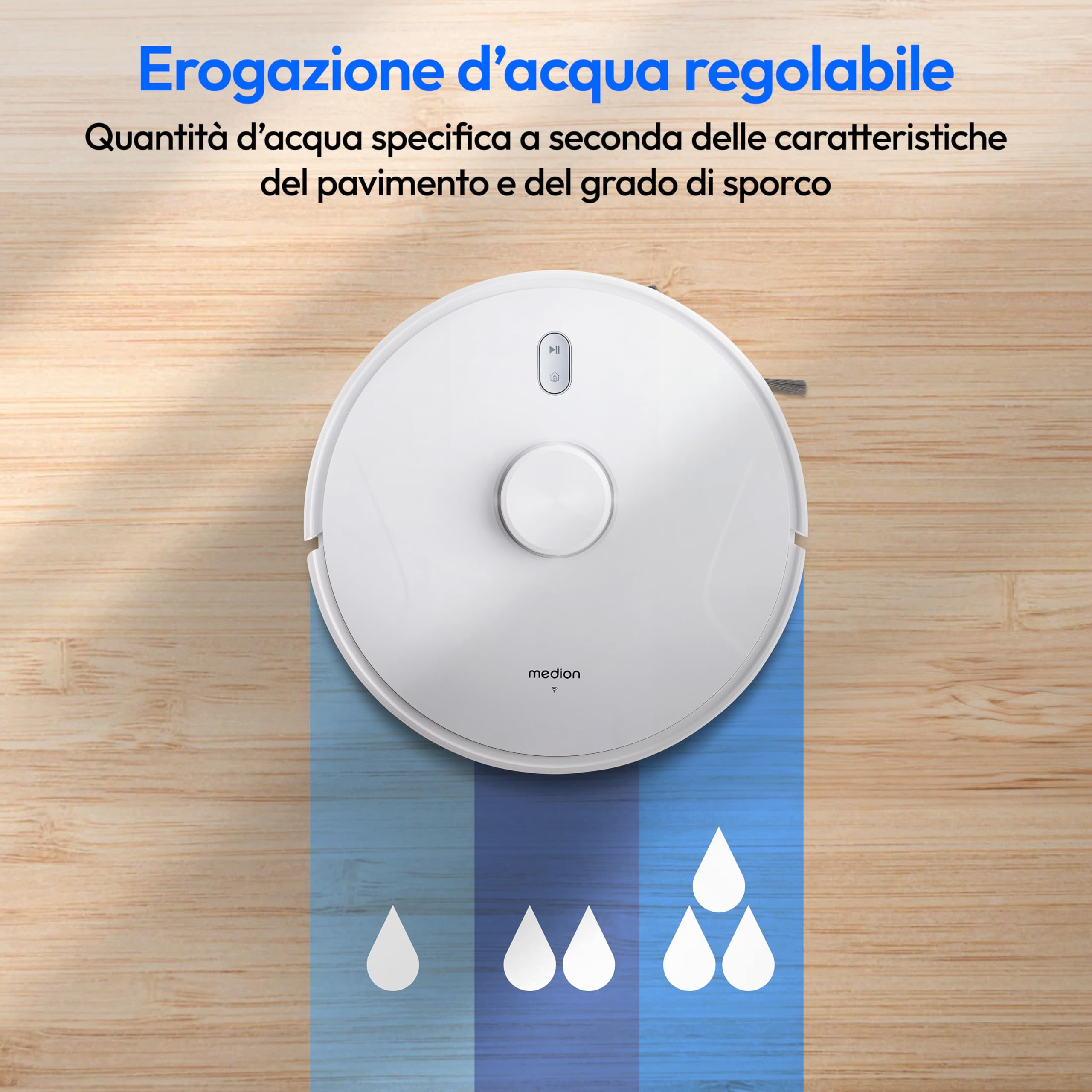 Medion X41 SW robot aspirapolvere lavapavimenti 8000Pa laser