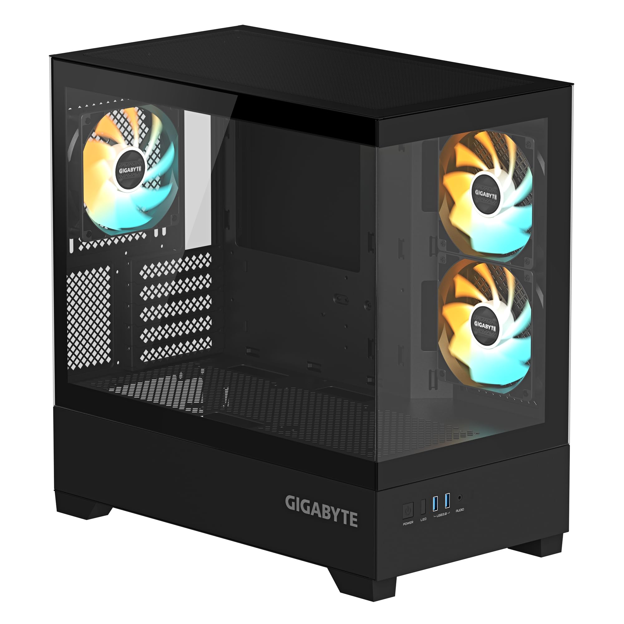 Gigabyte C201 Panoramic case PC Mid Tower vetro 3 ventole