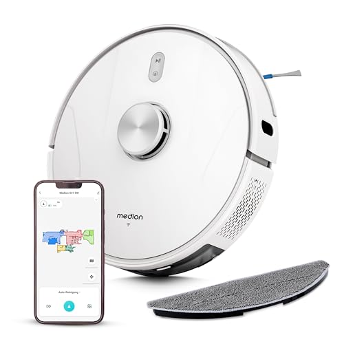 Medion X41 SW+ robot aspirapolvere lavapavimenti con stazione