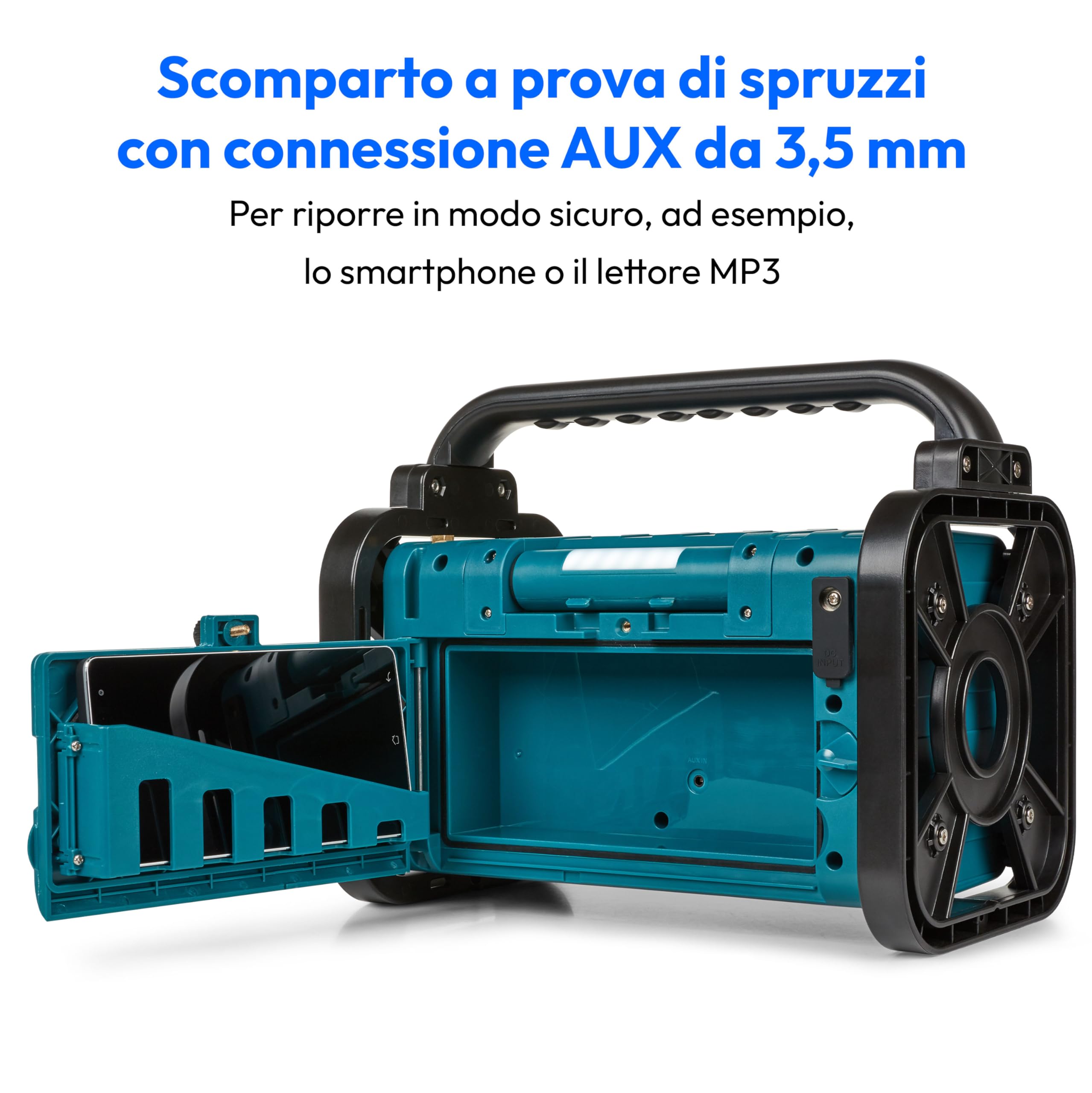 MEDION E66877 radio da cantiere DAB+ Bluetooth blu IP44