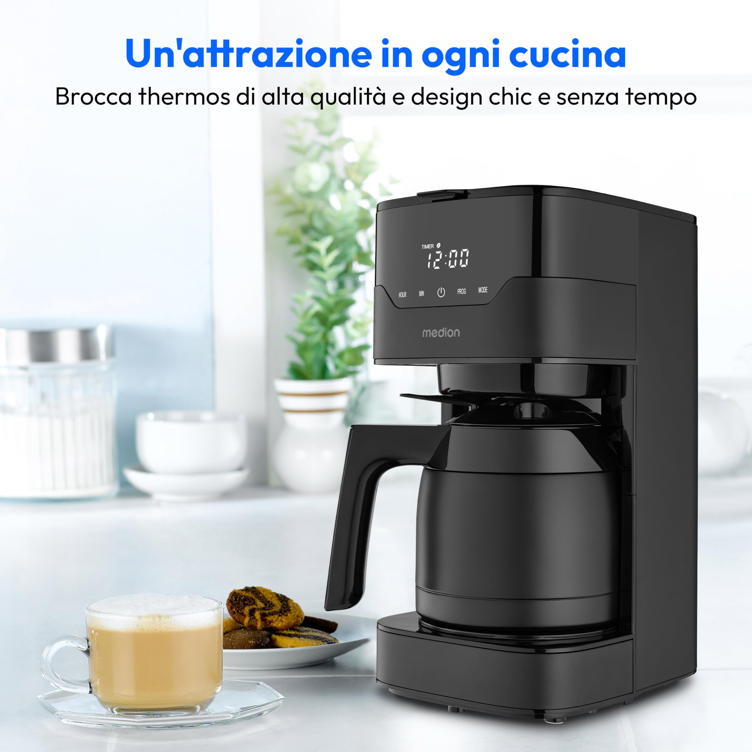 MEDION MD18458 macchina caffè filtro nero 1,2 L termica