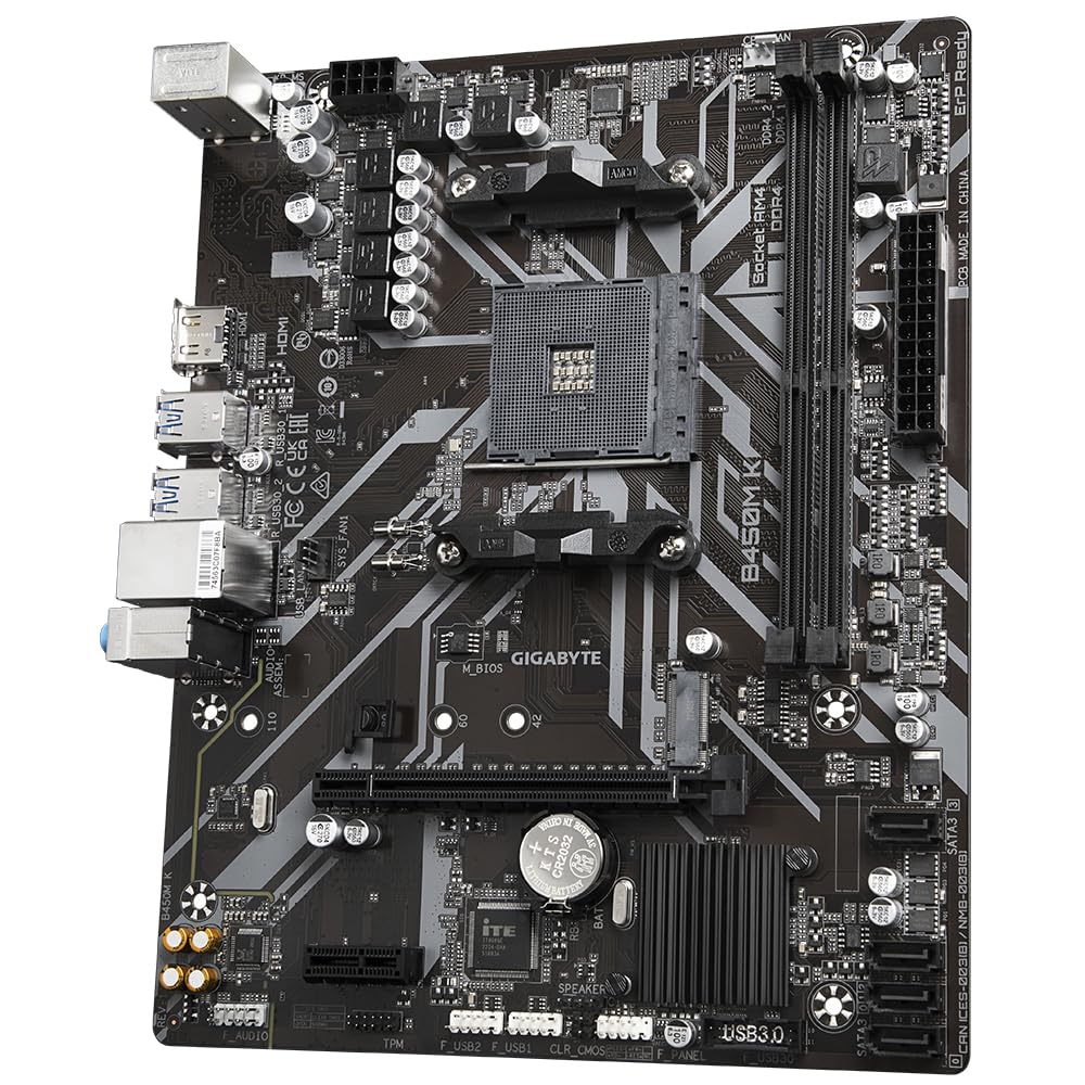 GIGABYTE B450M K scheda madre AM4 DDR4