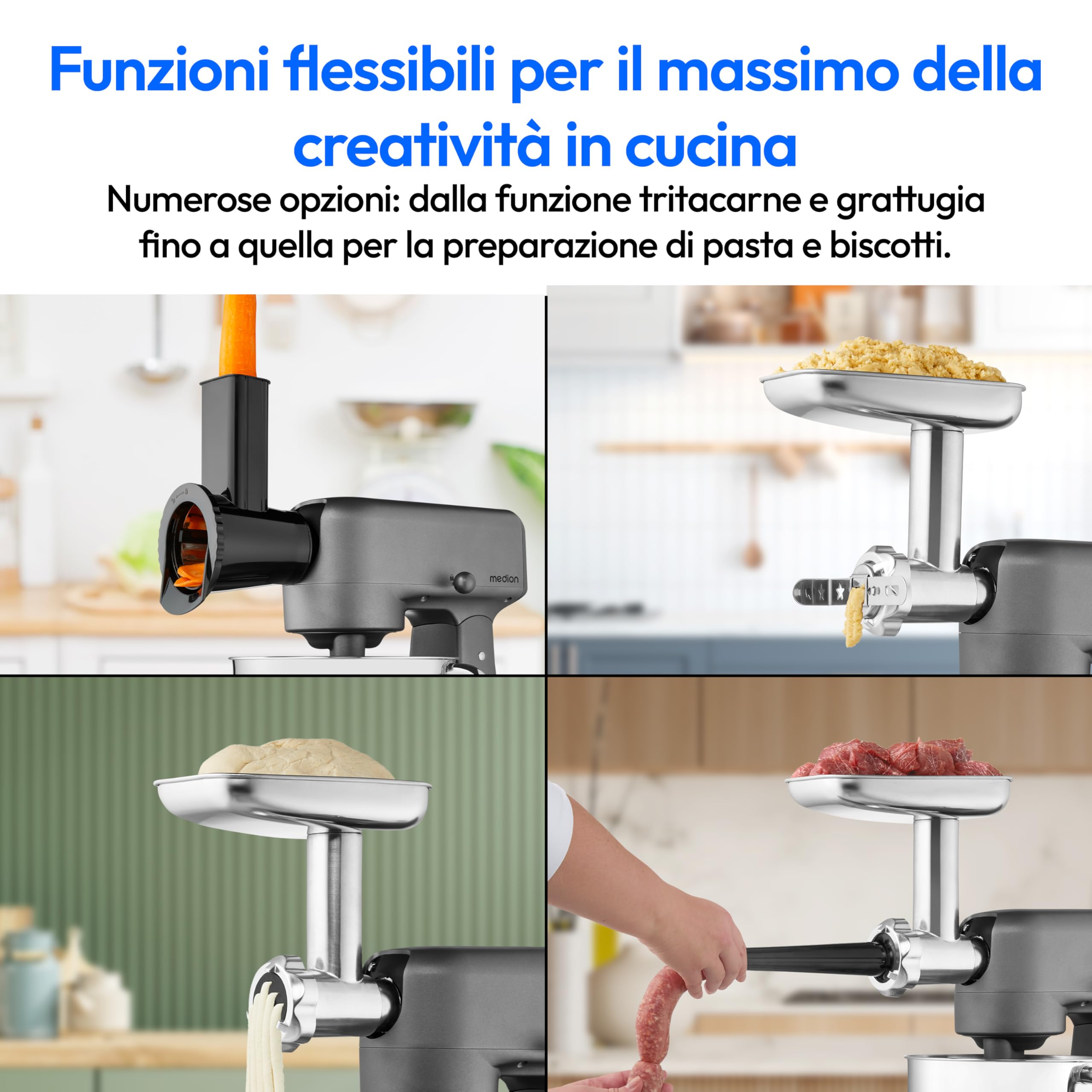 MEDION MD12600 robot da cucina 800 W titanio 4,6 L