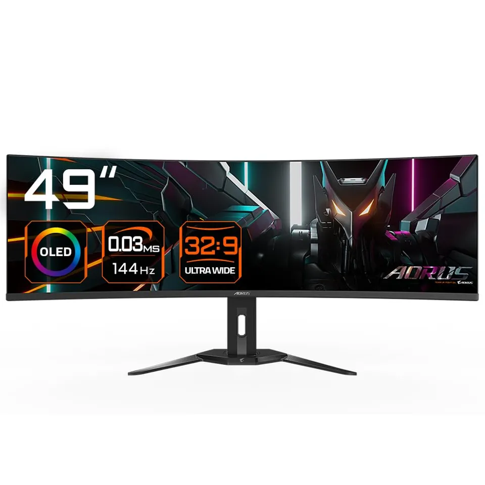 Gigabyte Aorus CO49DQ monitor curvo 49 pollici OLED 144Hz