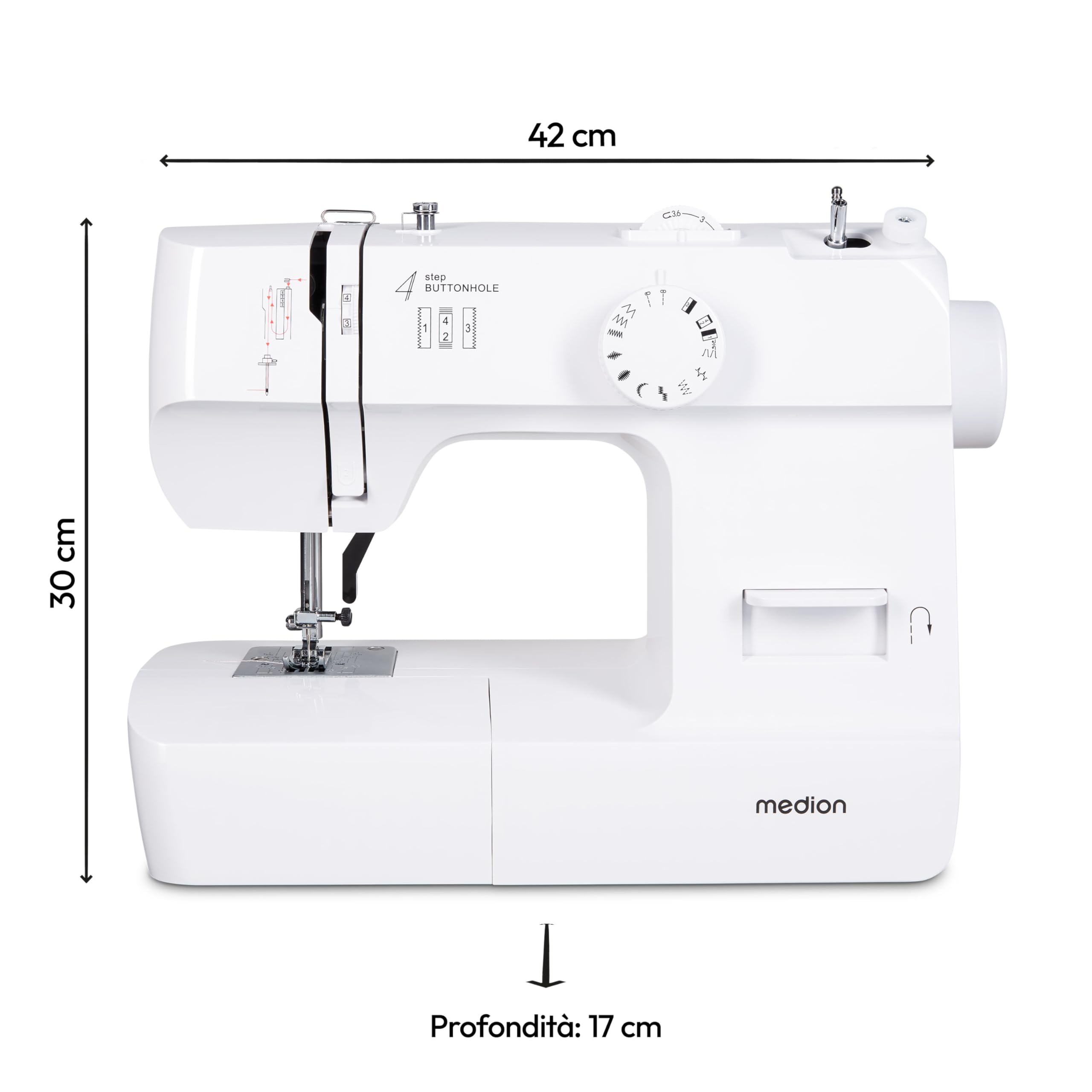 MEDION LIFE SM70 macchina da cucire bianca 12 punti