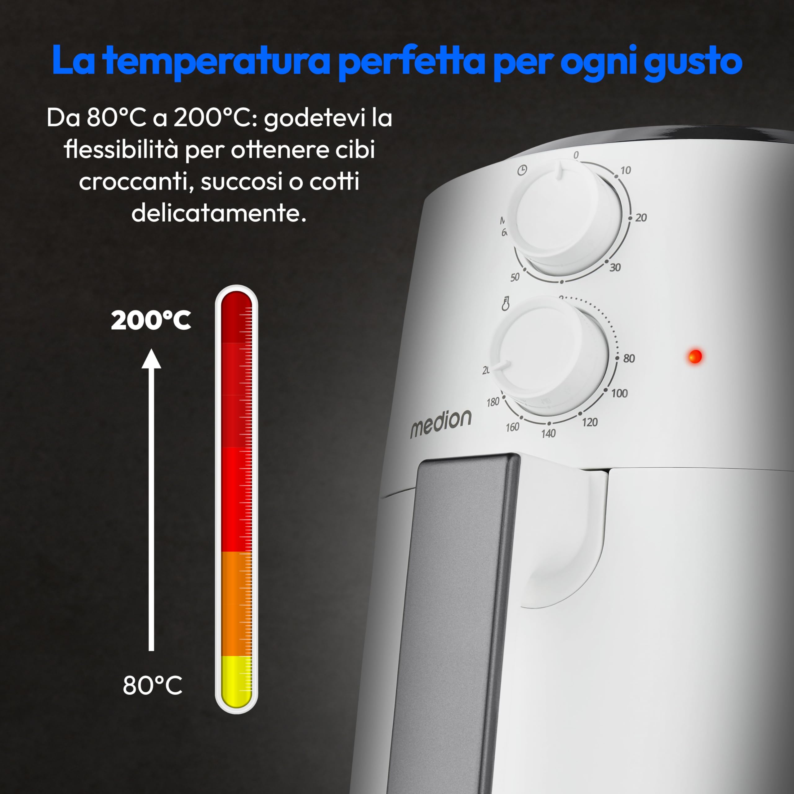 MEDION LIFE P30 L MD13020 friggitrice ad aria 4,7 litri senza olio