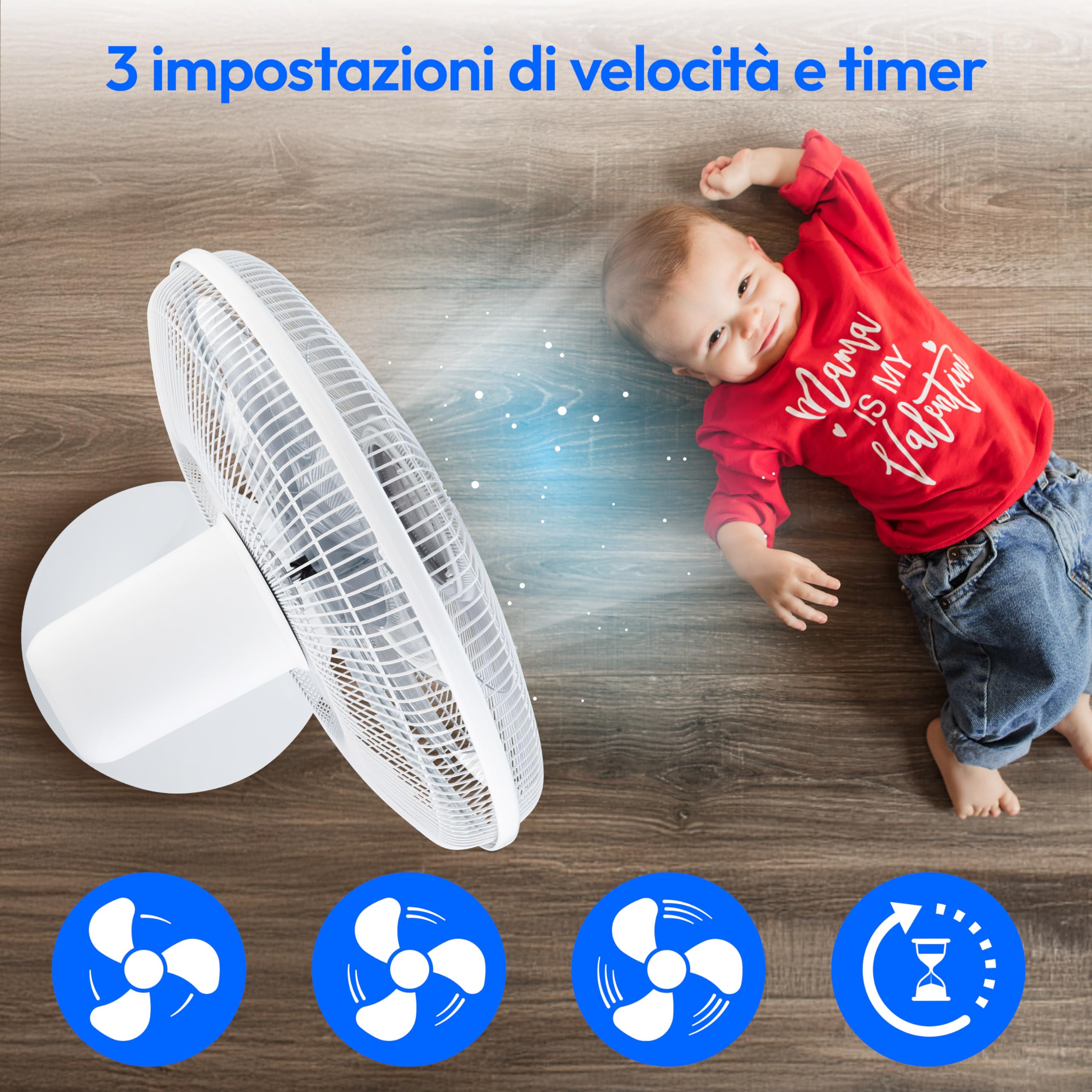 MEDION P21 SF ventilatore a piantana nero 130 cm telecomando