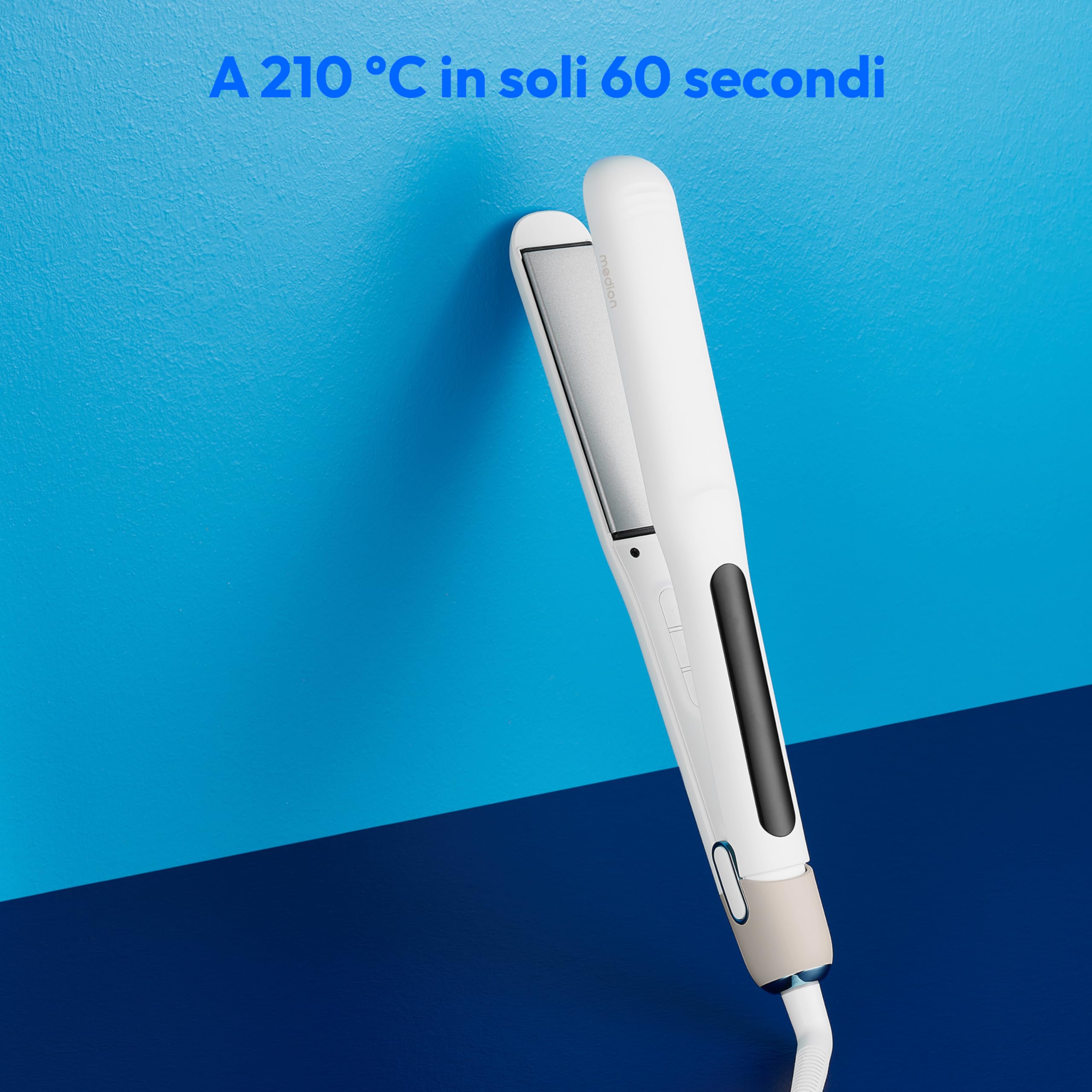 Medion HS1 MD19925 piastra per capelli ceramica bianco display