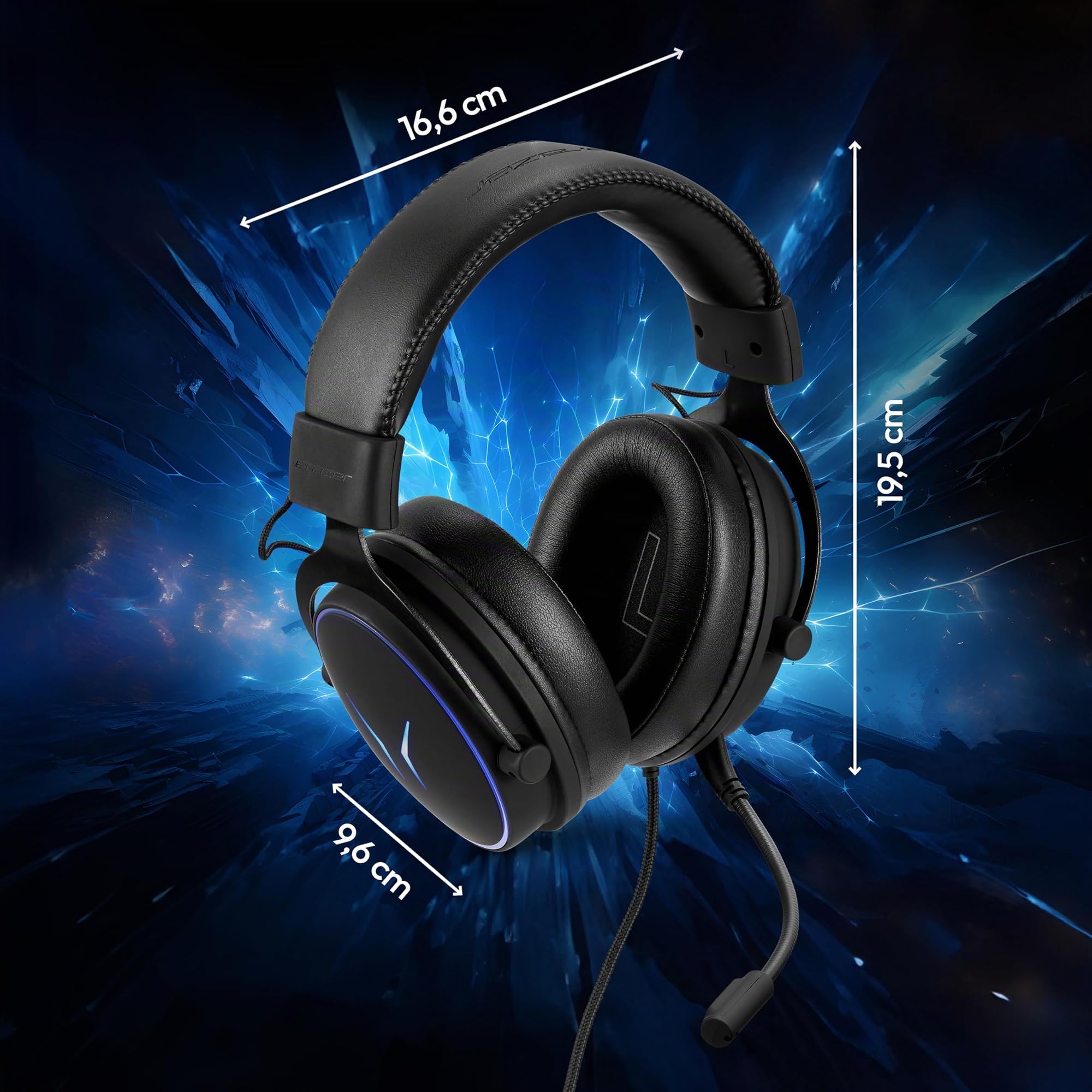 MEDION ERAZER Mage P20 cuffie gaming over-ear RGB cavo 240cm