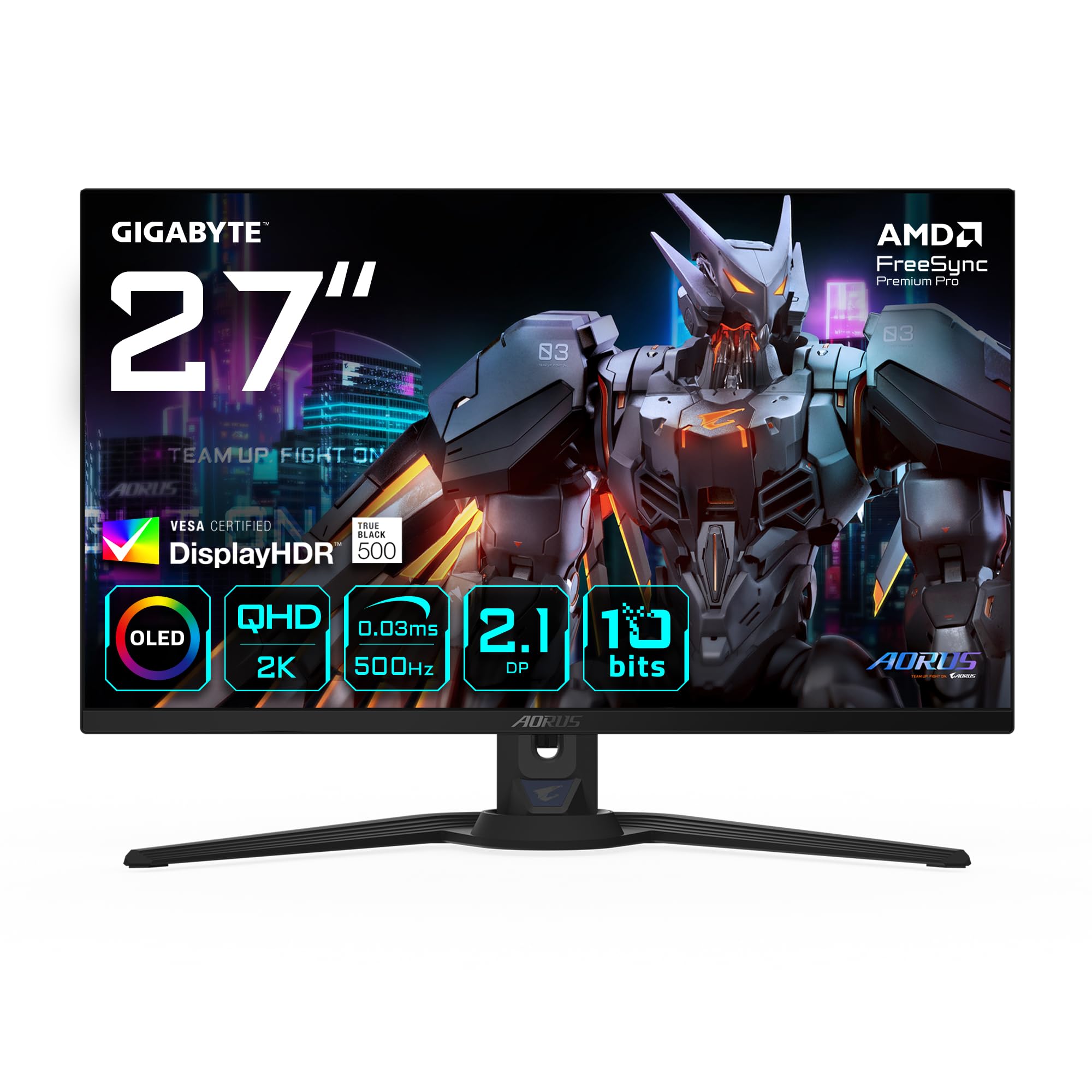 GIGABYTE AORUS FO27Q5P monitor gaming OLED 27" QHD 500Hz