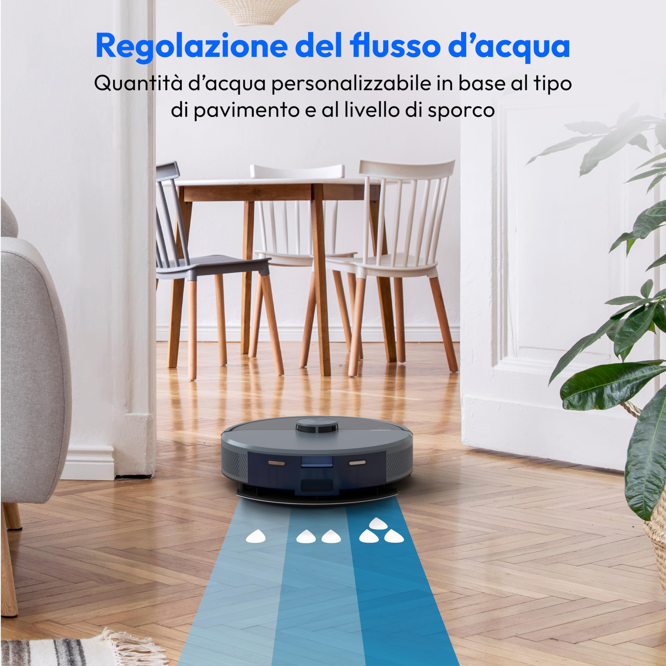 MEDION X22 SW+ MD 100021 robot aspirapolvere blu 5000 Pa