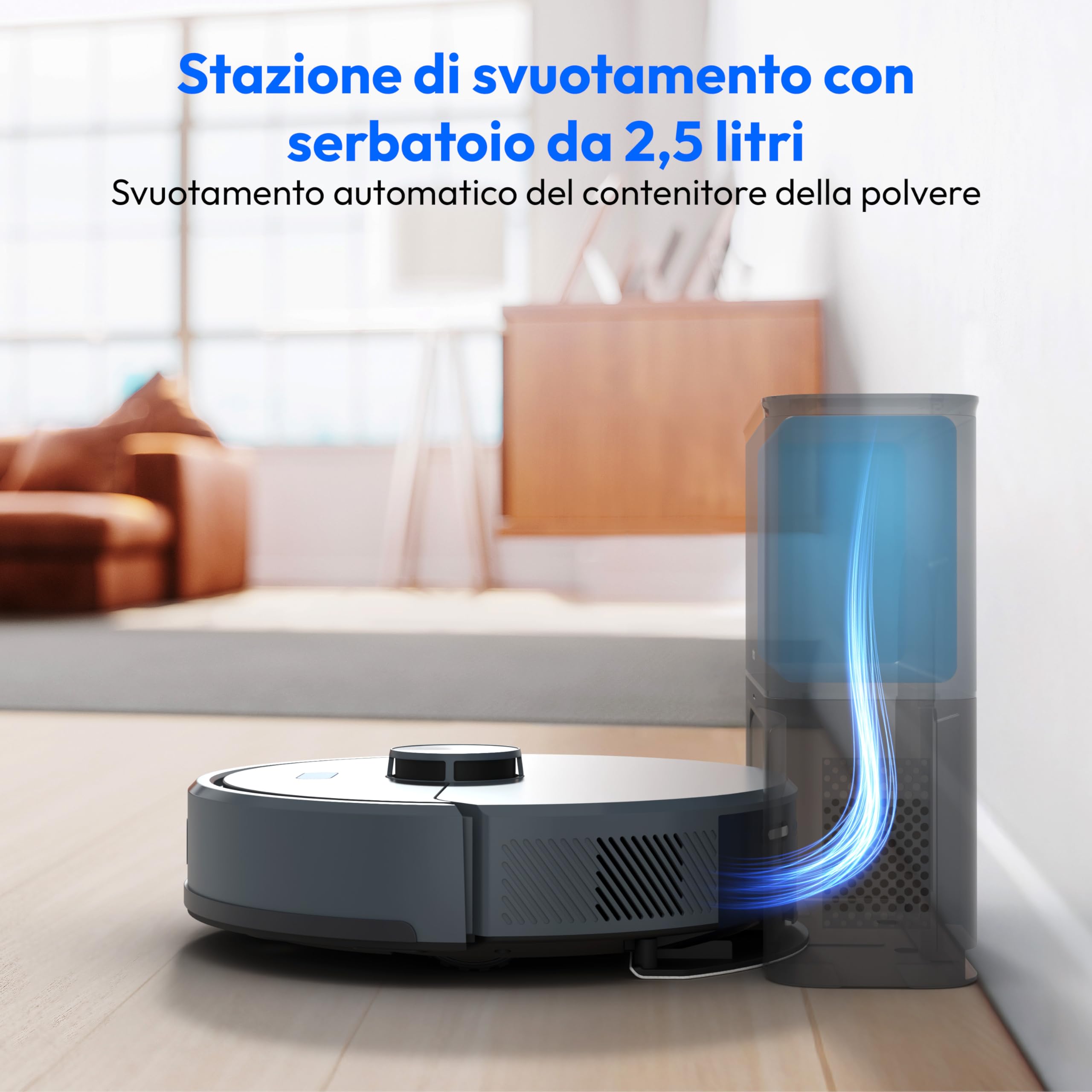 MEDION X22 SW+ MD 100021 robot aspirapolvere blu 5000 Pa