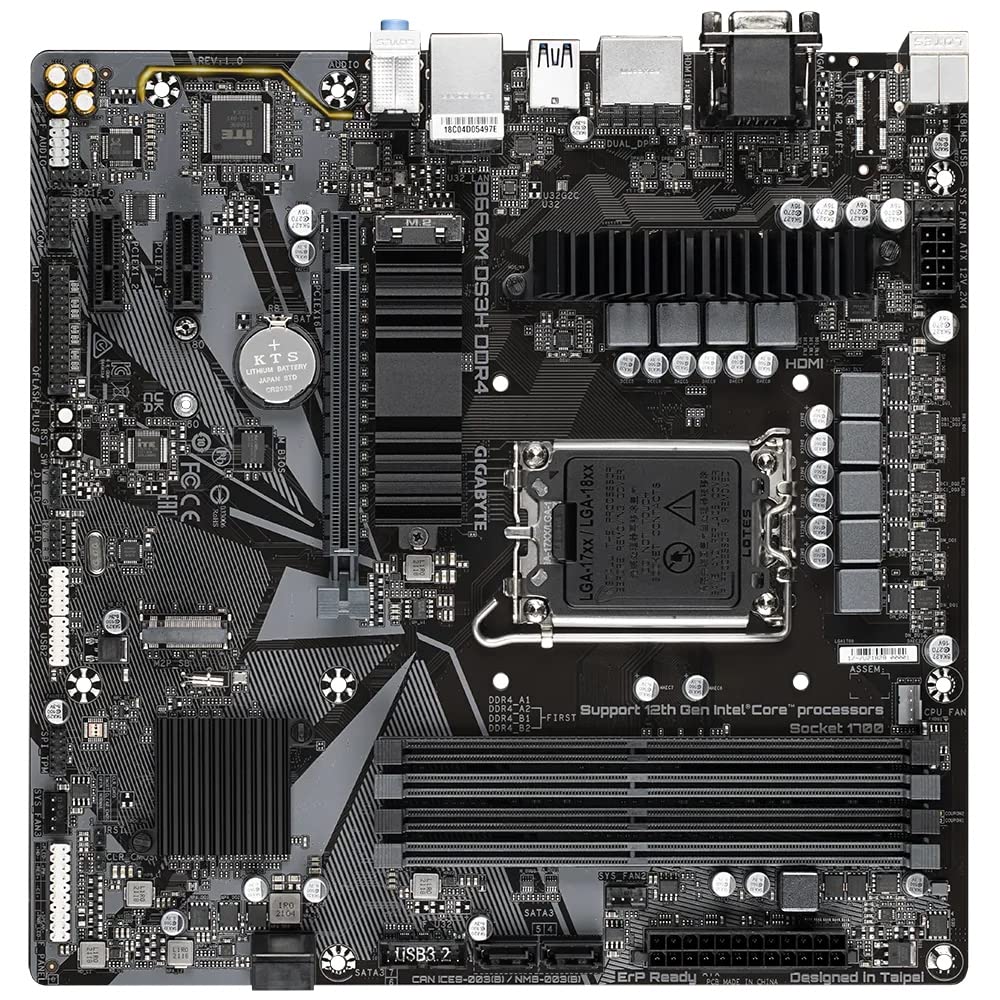 GIGABYTE B660M DS3H DDR4 scheda madre Micro ATX nera
