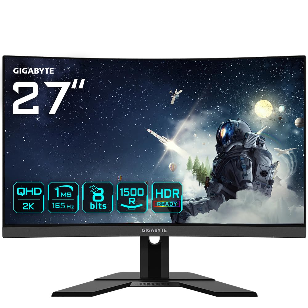 Gigabyte G27QC A Monitor Curvo 27 QHD 165Hz HDR