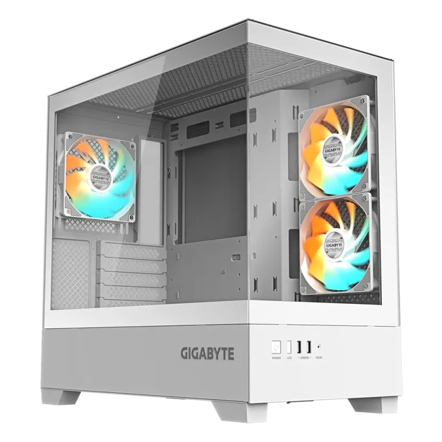 GIGABYTE C201 Panoramic Ice Case PC Mid Tower Bianco