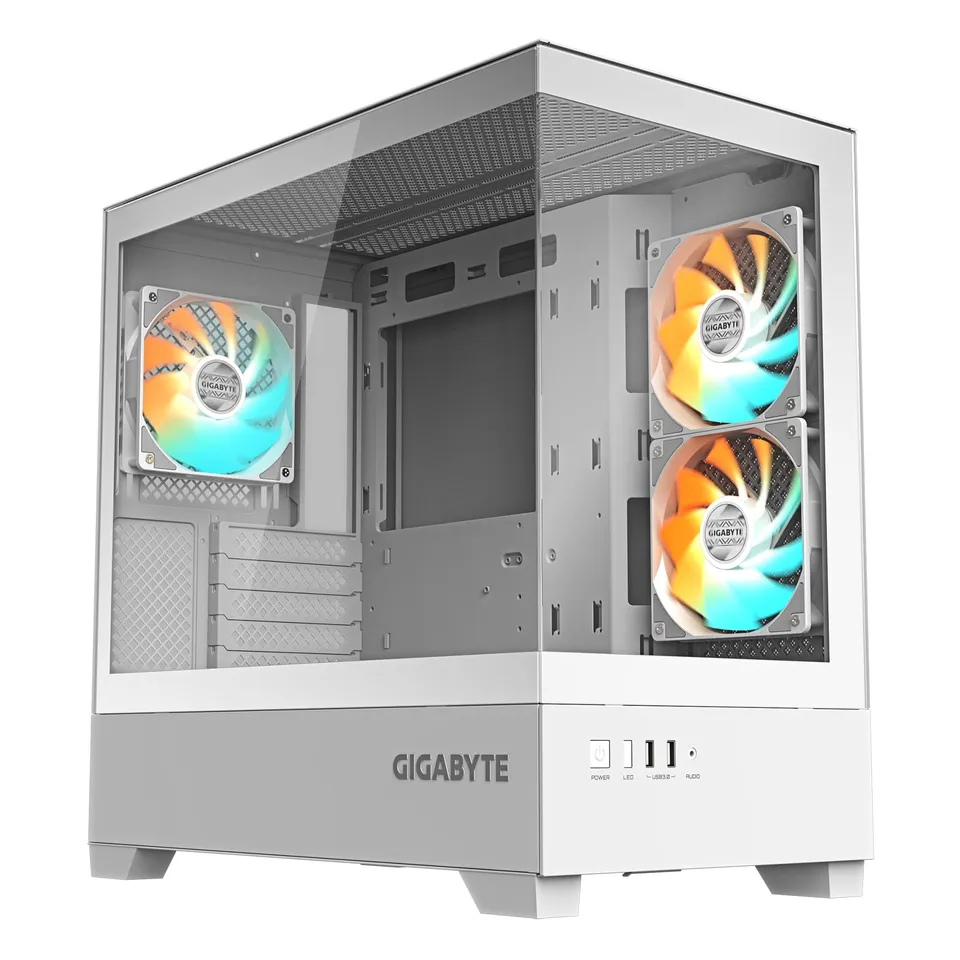 GIGABYTE C201 Panoramic Ice Case PC Mid Tower Bianco